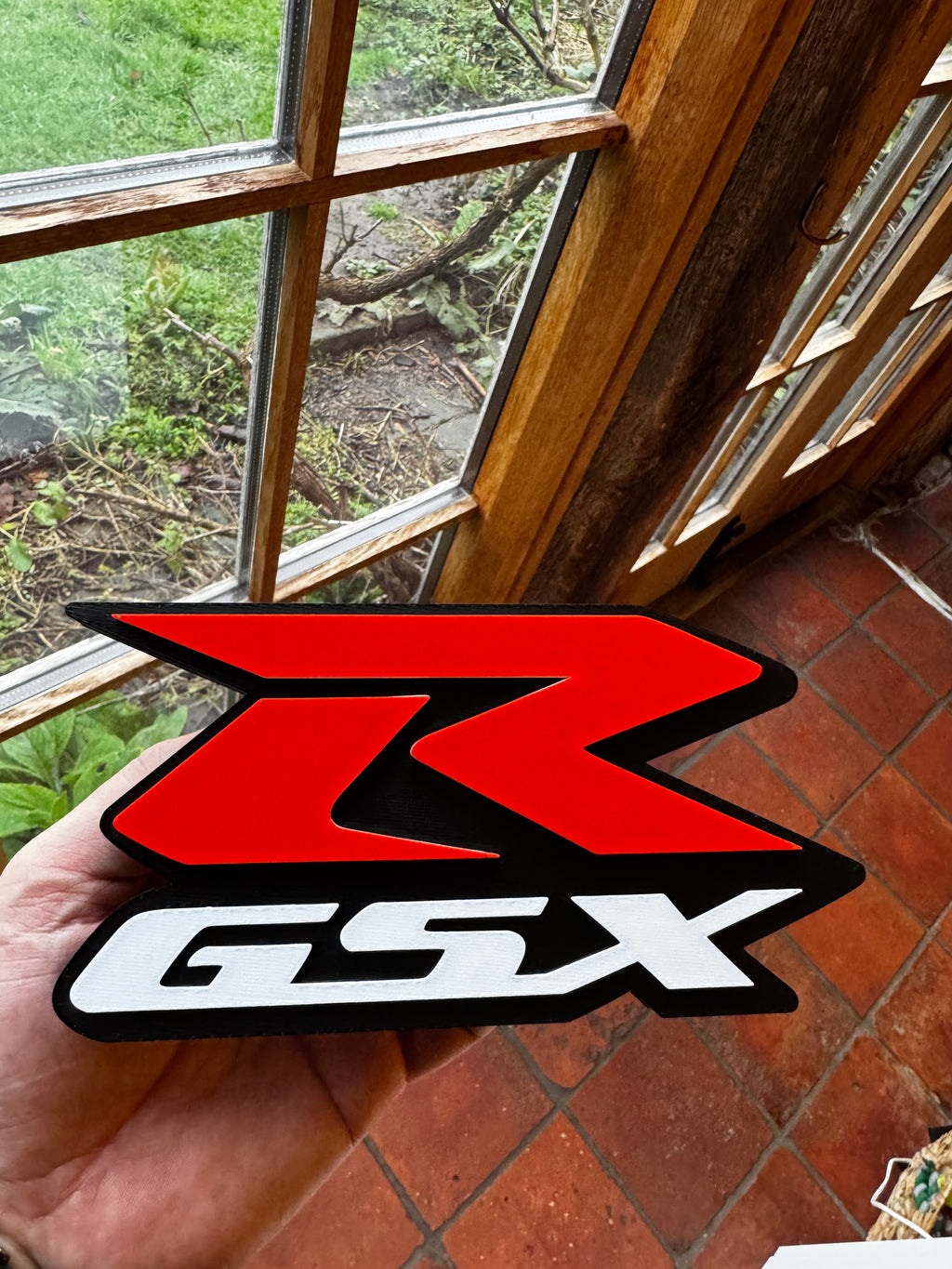 Suzuki GSX-R 3D Printed Motorcycle Logo Sign – GSXR Garage & Man Cave Display