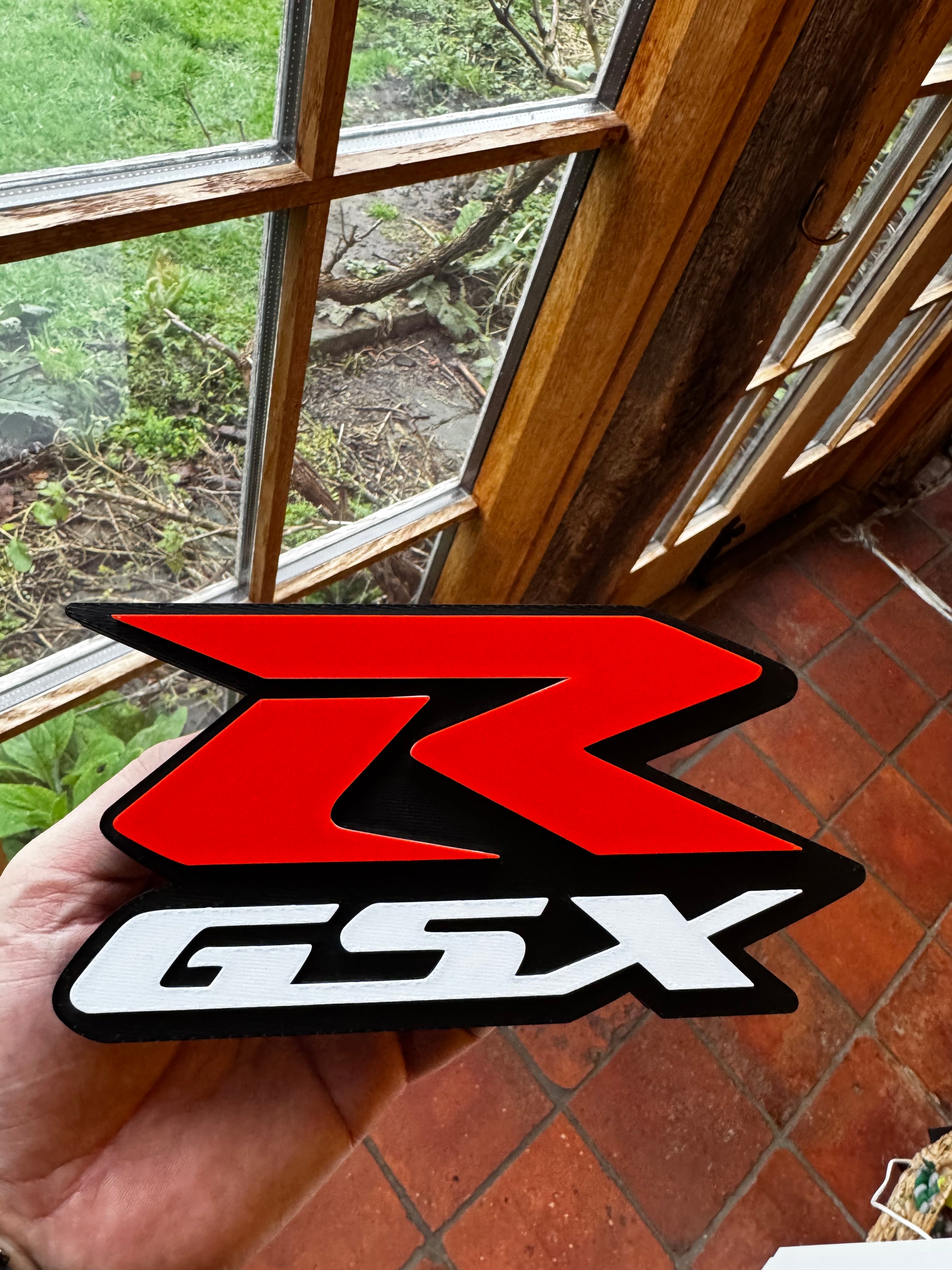Suzuki GSX-R 3D Printed Motorcycle Logo Sign – GSXR Garage & Man Cave Display