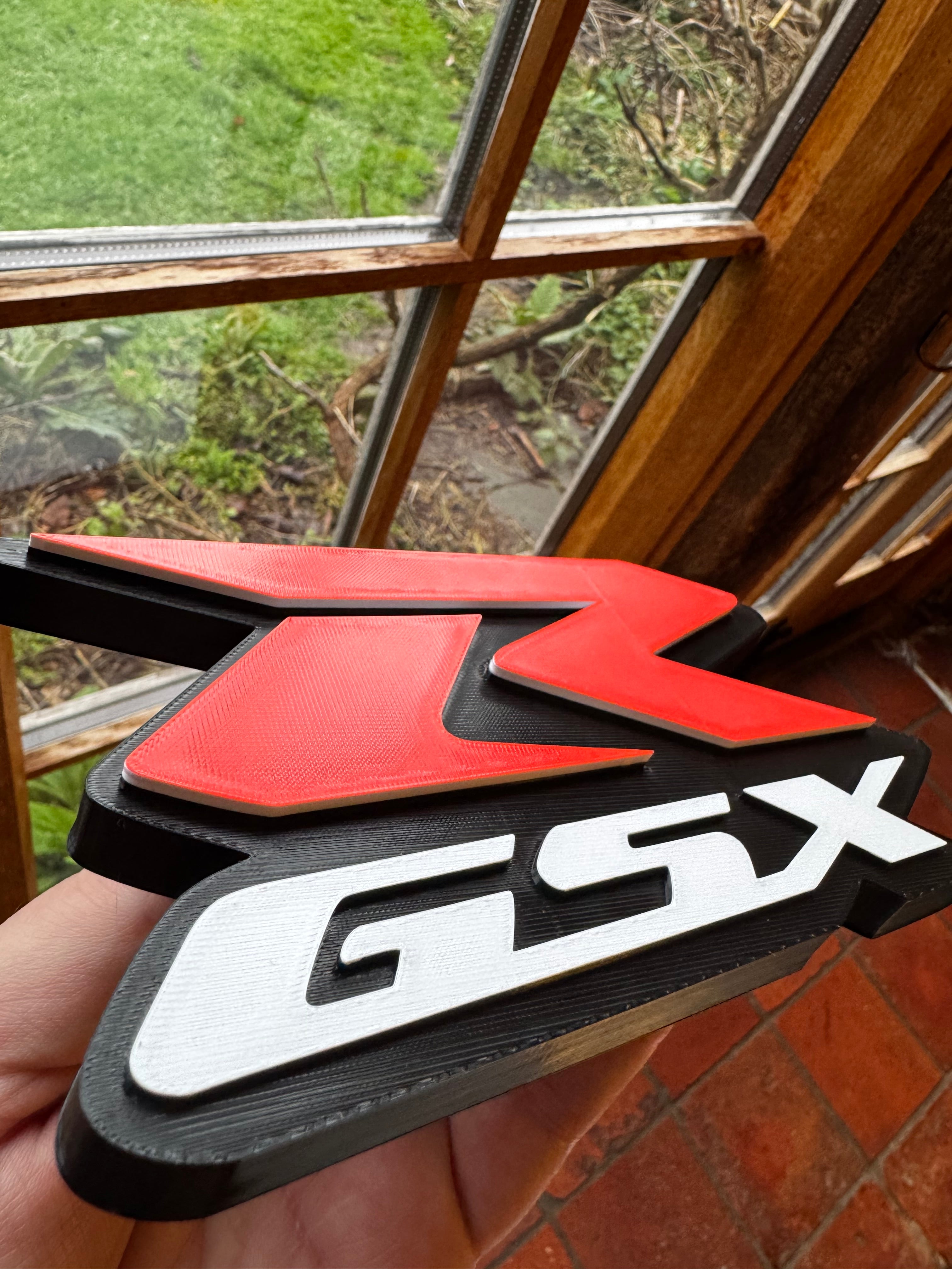 Suzuki GSX-R 3D Printed Motorcycle Logo Sign – GSXR Garage & Man Cave Display