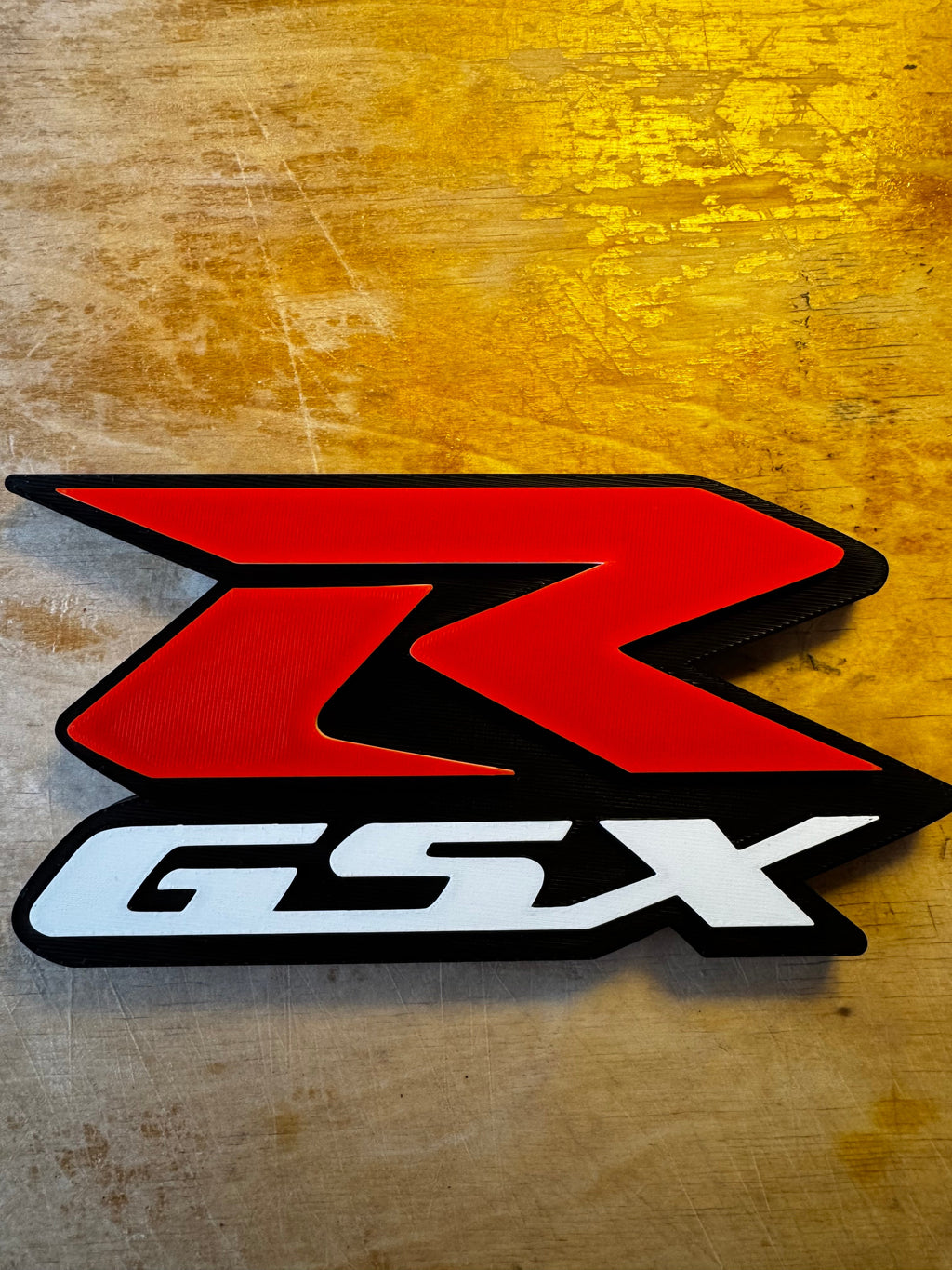 Suzuki GSX-R 3D Printed Motorcycle Logo Sign – GSXR Garage & Man Cave Display