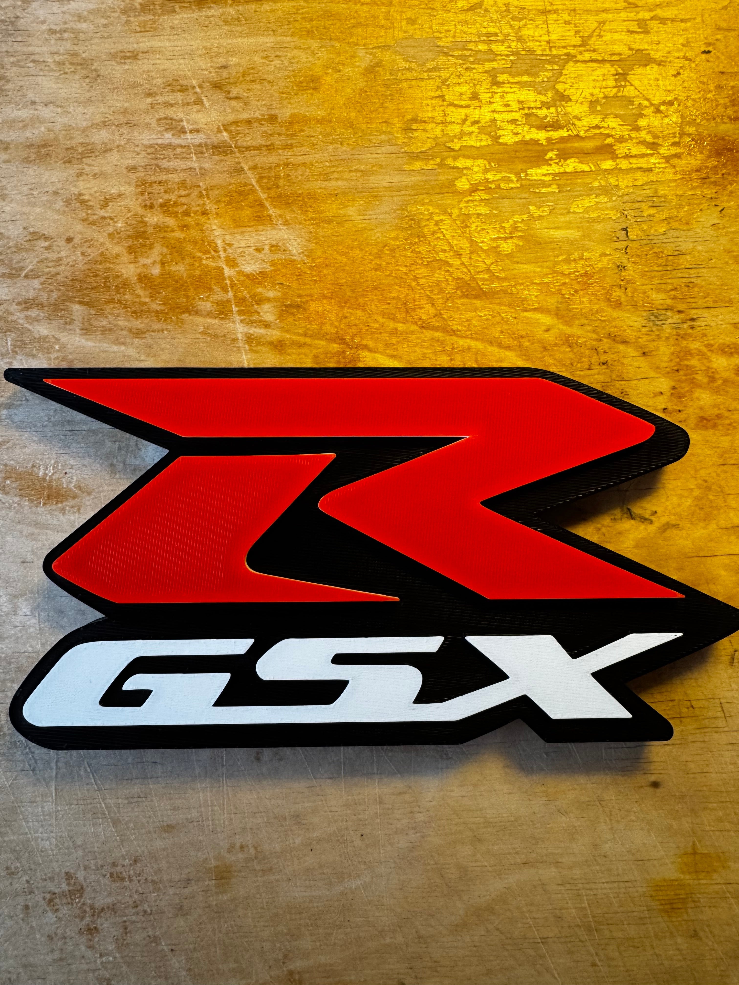 Suzuki GSX-R 3D Printed Motorcycle Logo Sign – GSXR Garage & Man Cave Display