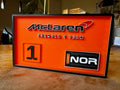 McLaren Formula 1 Team Lando Norris No.1 3D Printed F1 Display Sign