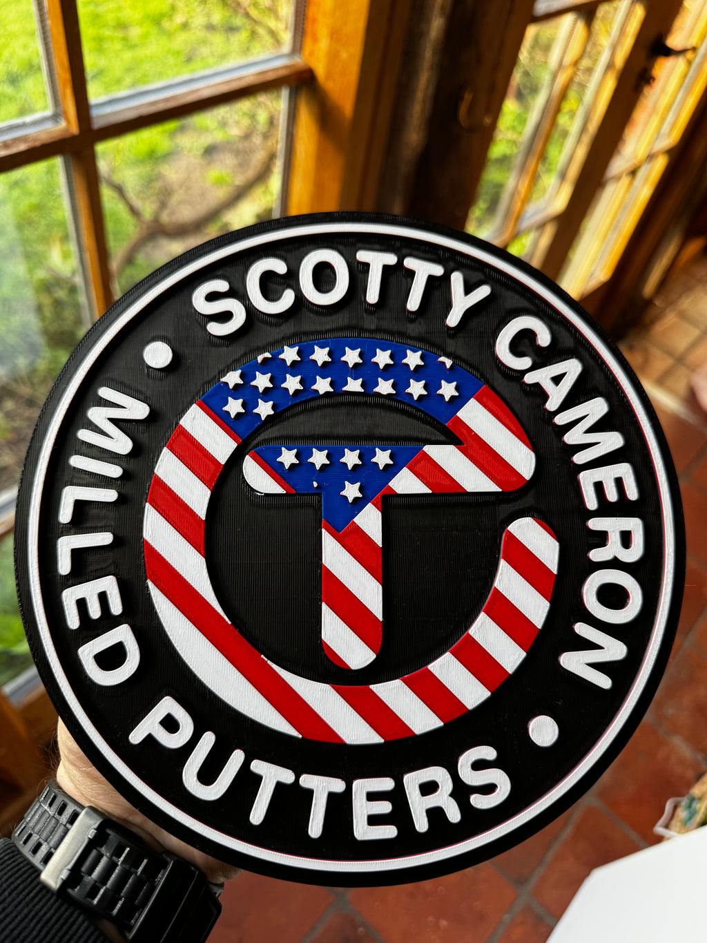 Scotty Cameron USA Circle Logo 3D Printed Golf Sign – Milled Putters Wall Plaque