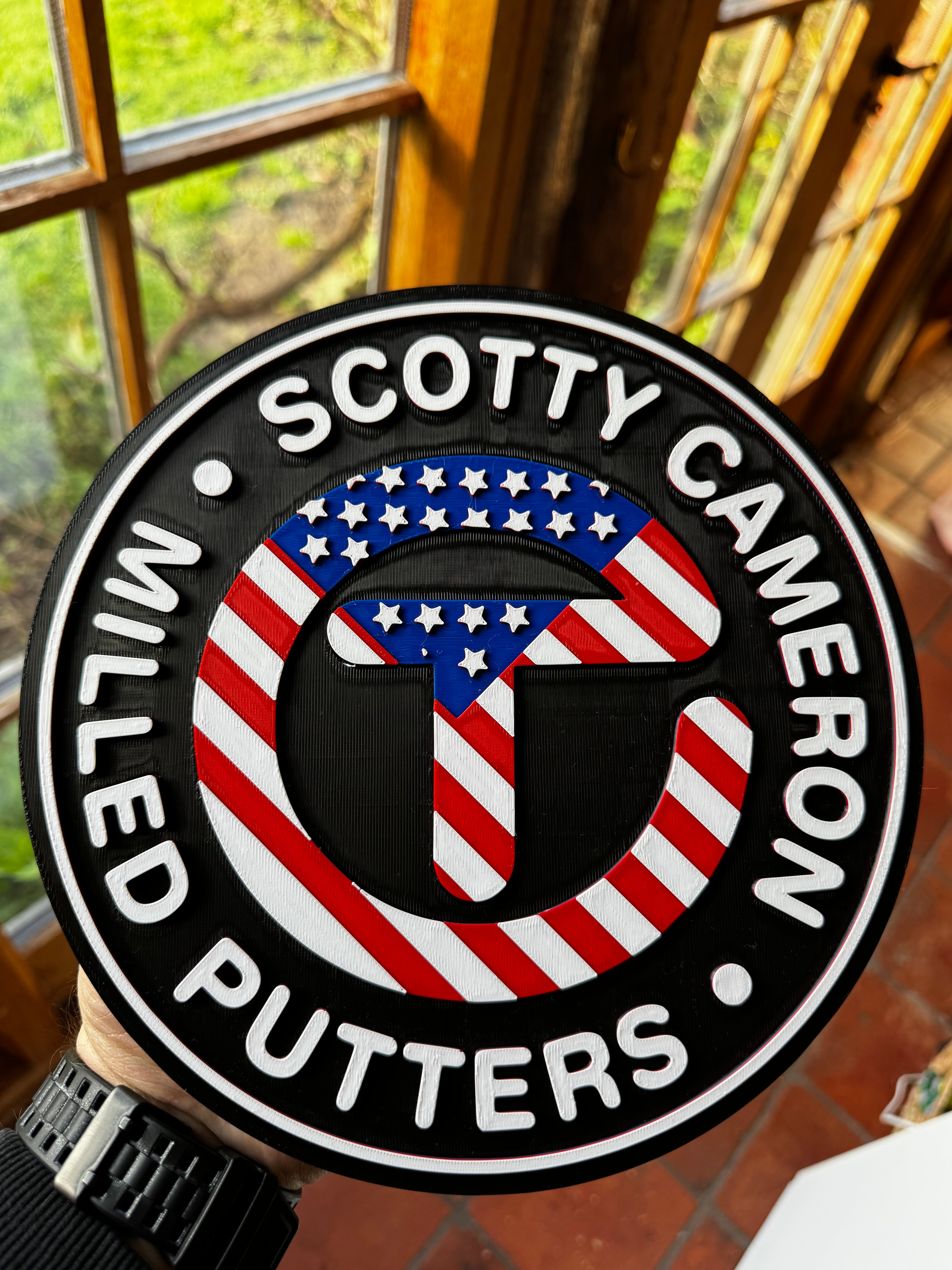 Scotty Cameron USA Circle Logo 3D Printed Golf Sign – Milled Putters Wall Plaque
