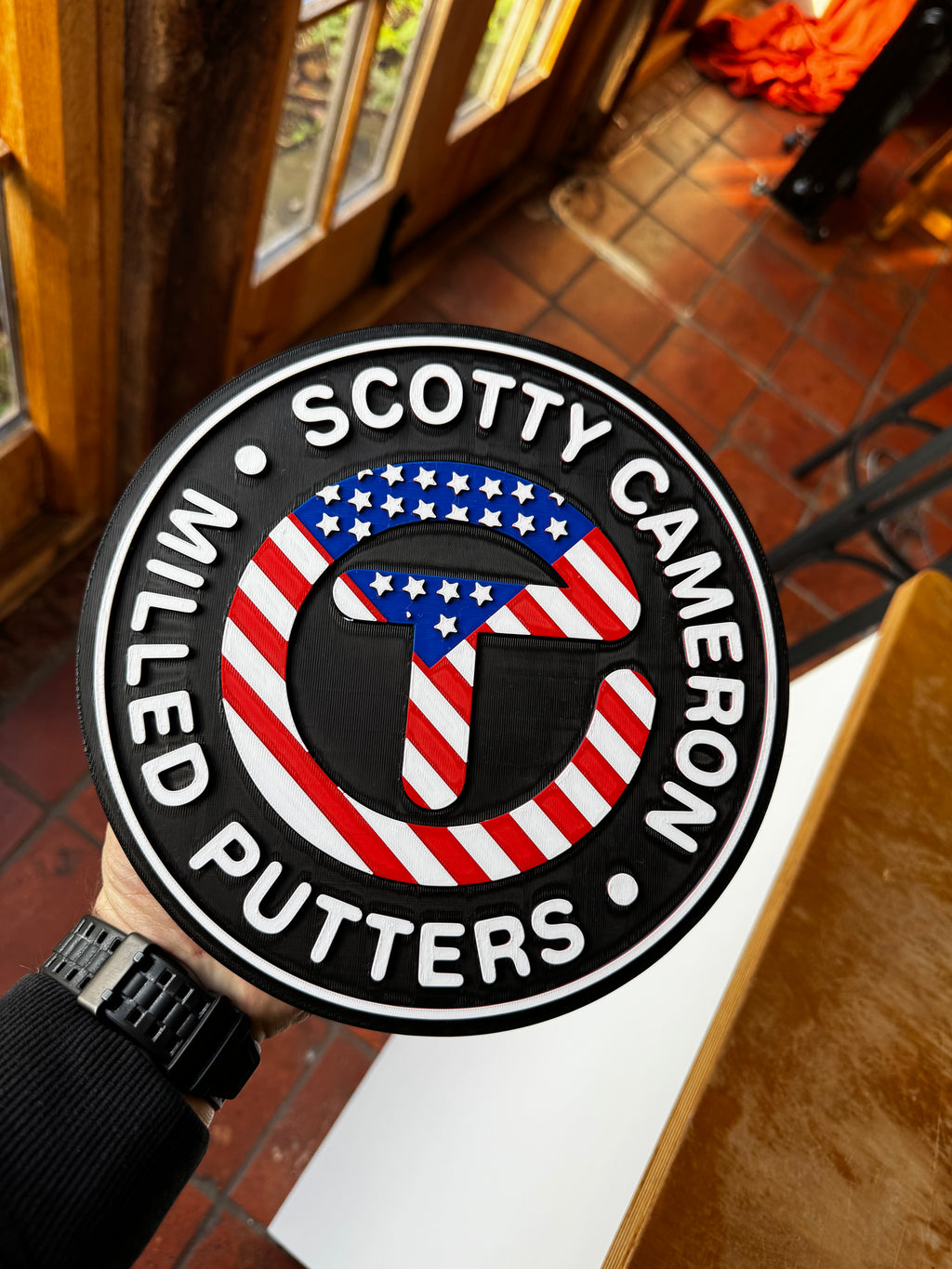 Scotty Cameron USA Circle Logo 3D Printed Golf Sign – Milled Putters Wall Plaque