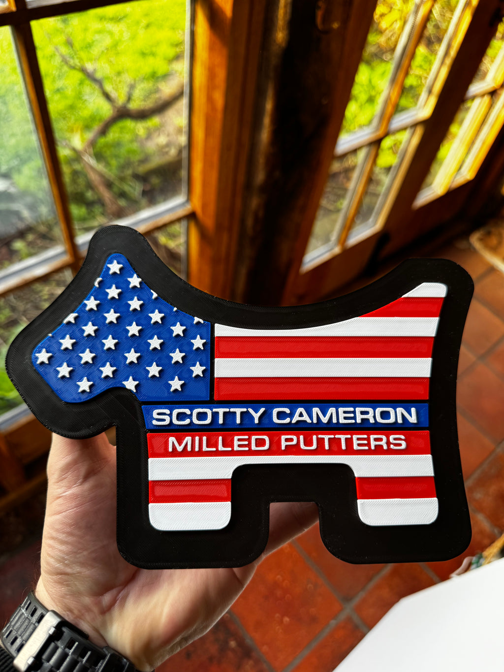Scotty Cameron USA Dog Logo 3D Printed Golf Sign – Milled Putters Display Plaque
