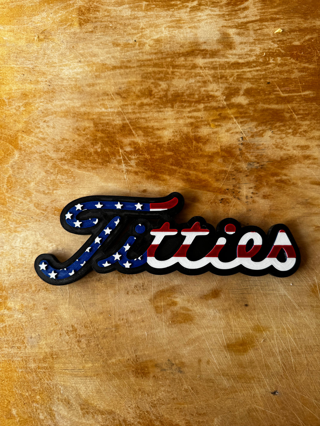 Titleist USA Stars & Stripes 3D Printed Golf Sign – American Golf Display Plaque
