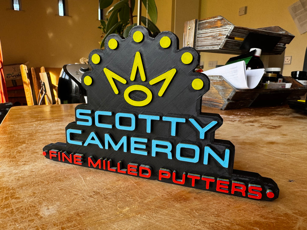 Scotty Cameron Fine Milled Putters 3D Printed Golf Sign – Golf Room Display Plaque