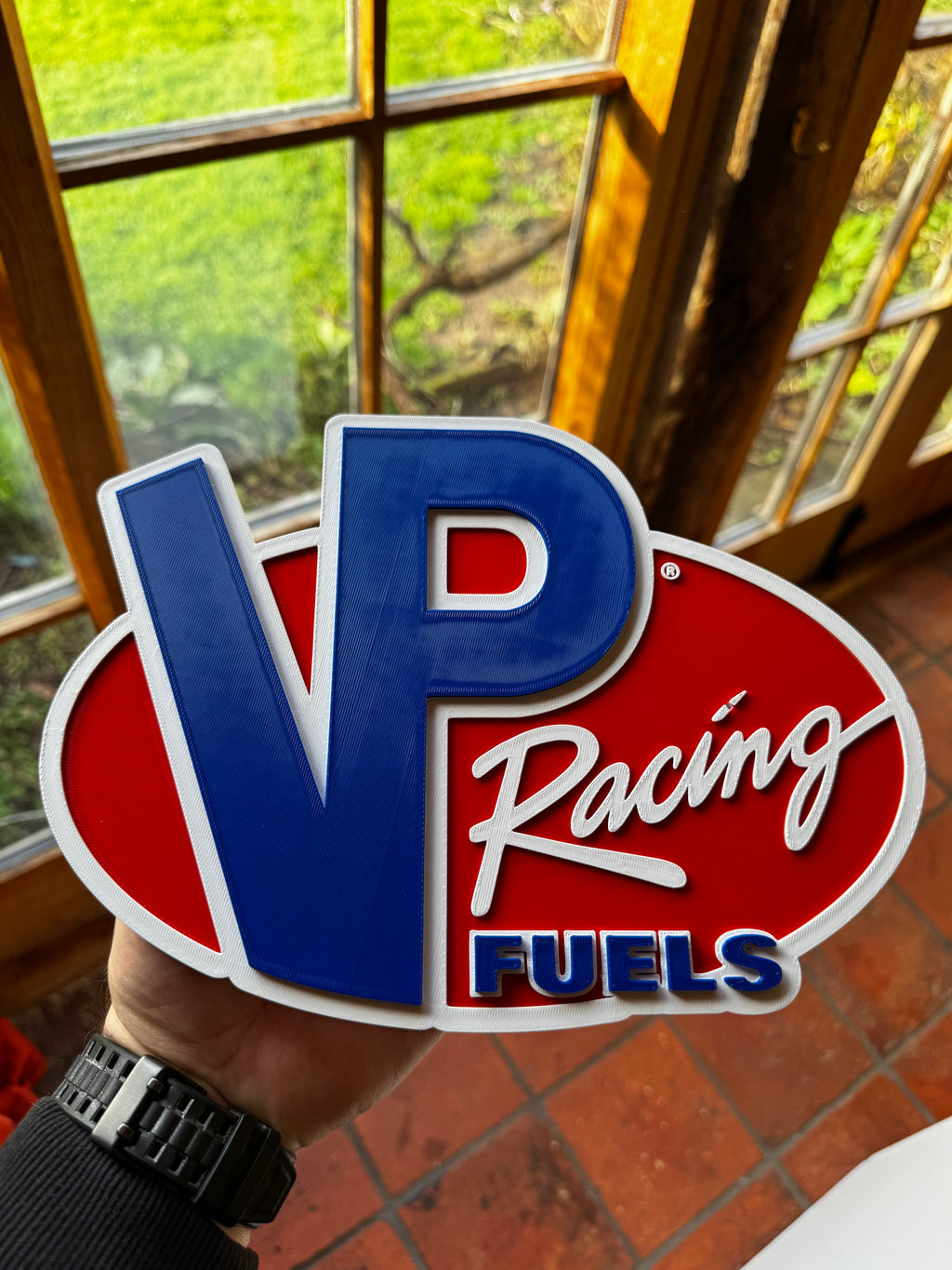 VP Racing Fuels 3D Printed Garage Sign – Motorsport Racing Fuel Workshop Plaque