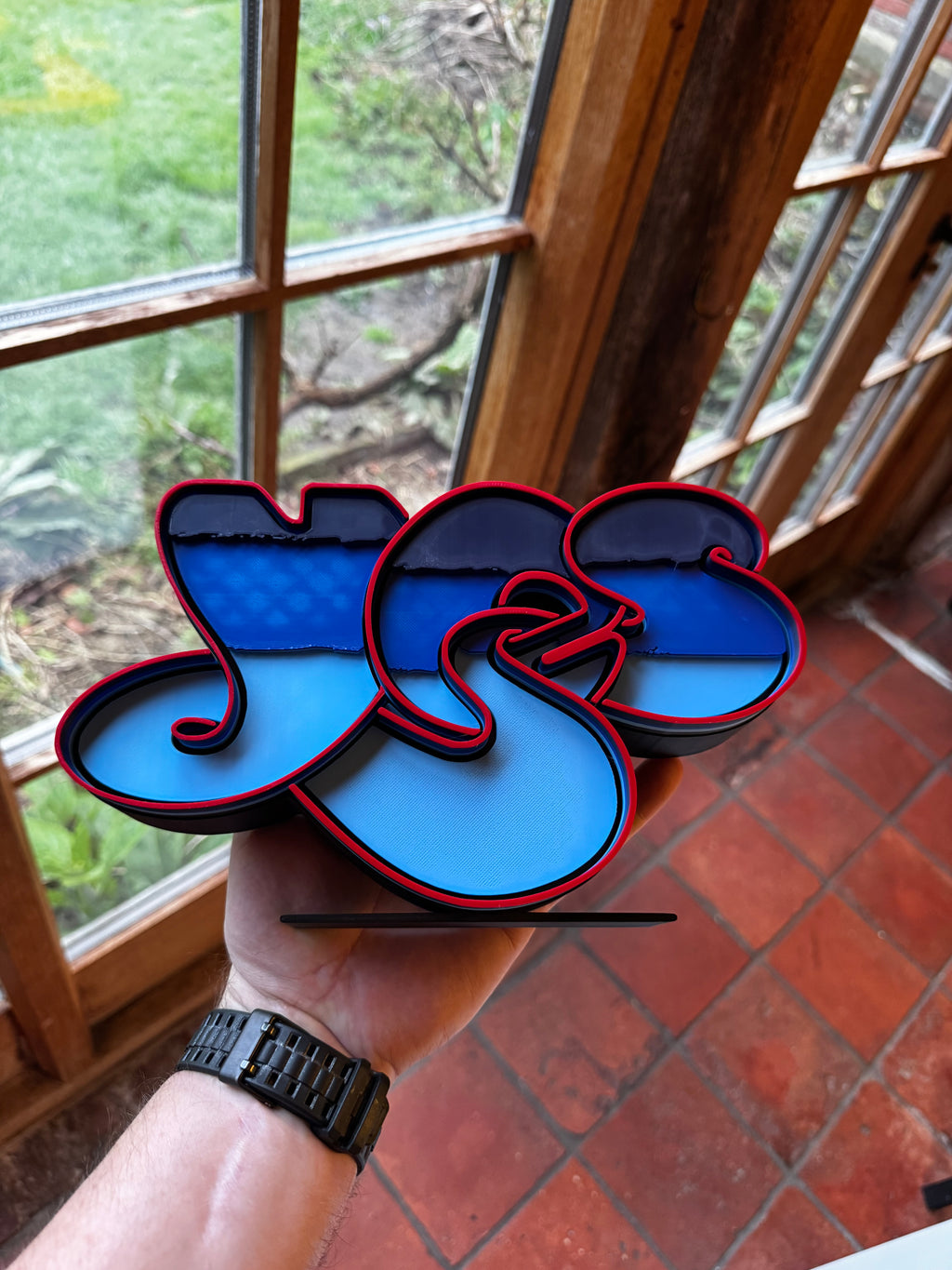 YES Band Logo 3D Printed Display Sign – Progressive Rock Music Desk & Shelf Plaque