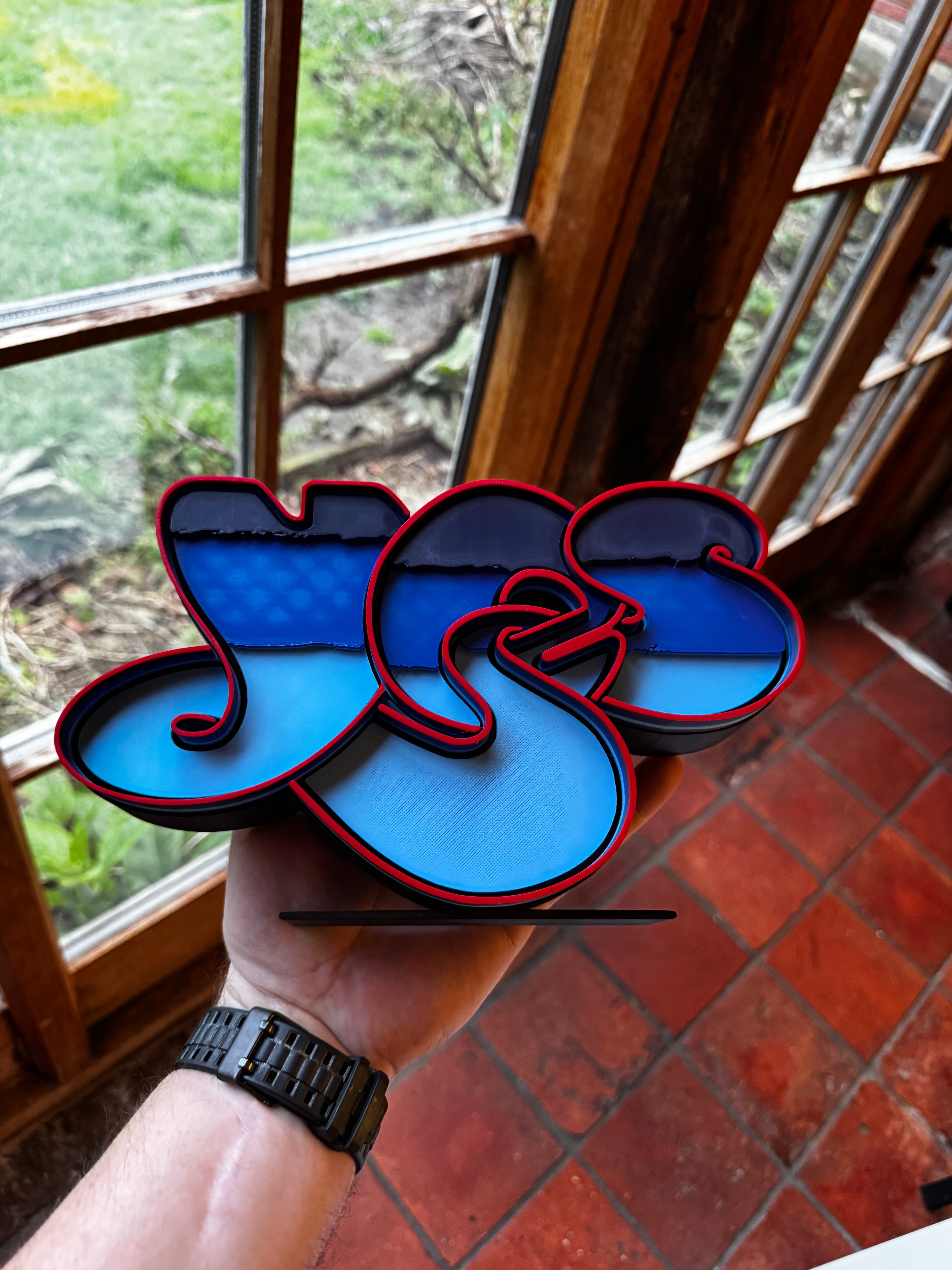 YES Band Logo 3D Printed Display Sign – Progressive Rock Music Desk & Shelf Plaque