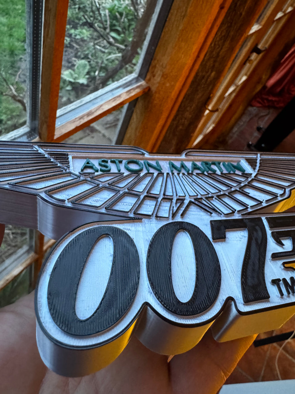Aston Martin 007 James Bond 3D Printed Sign – Luxury Car & Bond Inspired Wall Display