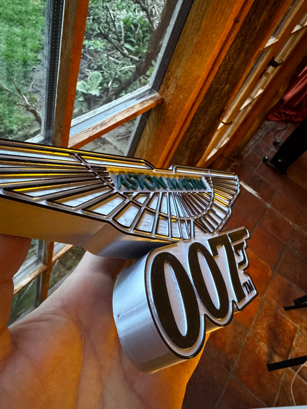 Aston Martin 007 James Bond 3D Printed Sign – Luxury Car & Bond Inspired Wall Display