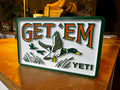 Get ’Em Yeti 3D Printed Duck Hunting Sign – Flying Mallard Outdoor Wall Plaque