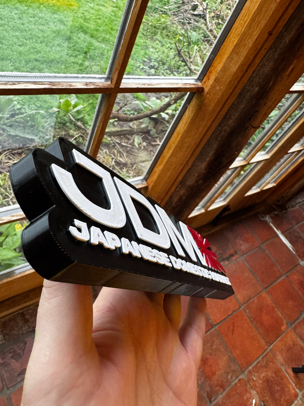 JDM Japanese Domestic Market 3D Printed Sign – Japanese Car Garage Wall Plaque 23cm