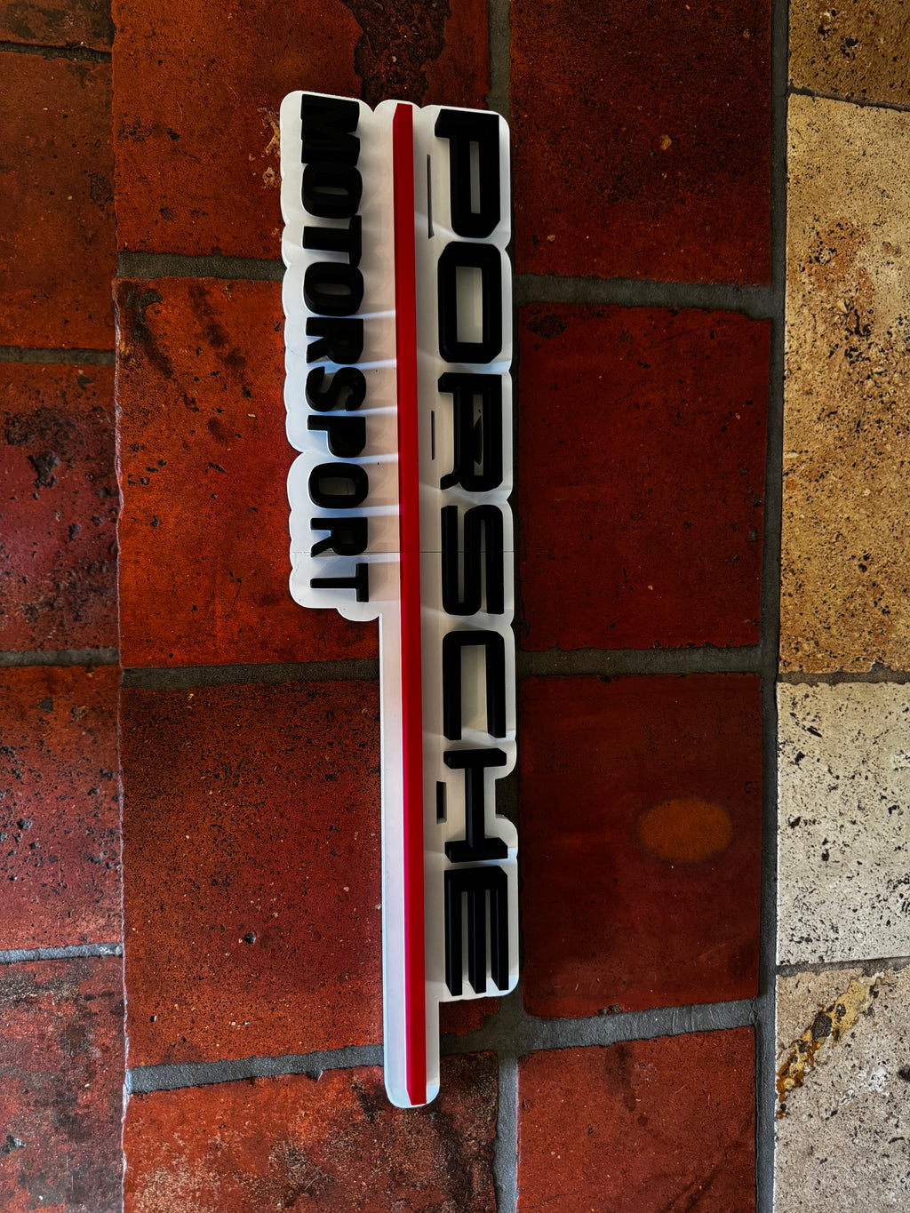 Porsche Motorsport 3D Printed Sign – Large Porsche Garage Wall Plaque – Car Enthusiast Décor