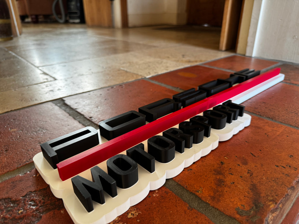 Porsche Motorsport 3D Printed Sign – Large Porsche Garage Wall Plaque – Car Enthusiast Décor