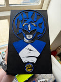 Blue Ranger Mighty Morphin Power Rangers 3D Printed Wall Plaque – Retro 90s Display