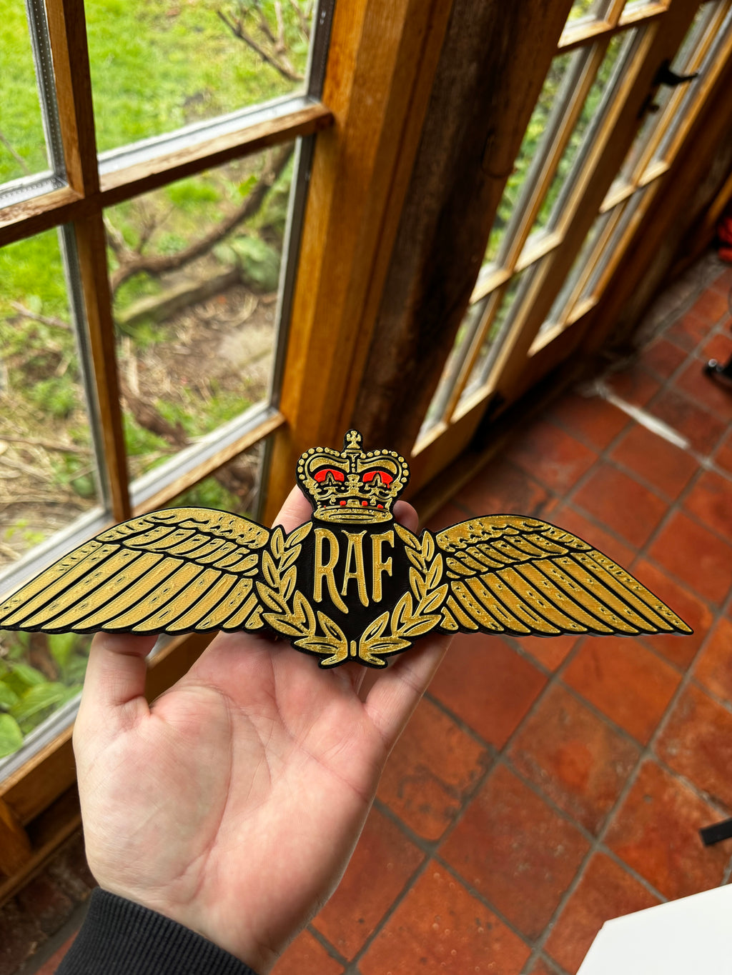 RAF Pilot Wings 3D Printed Wall Plaque – Royal Air Force Inspired Military Aviation Badge