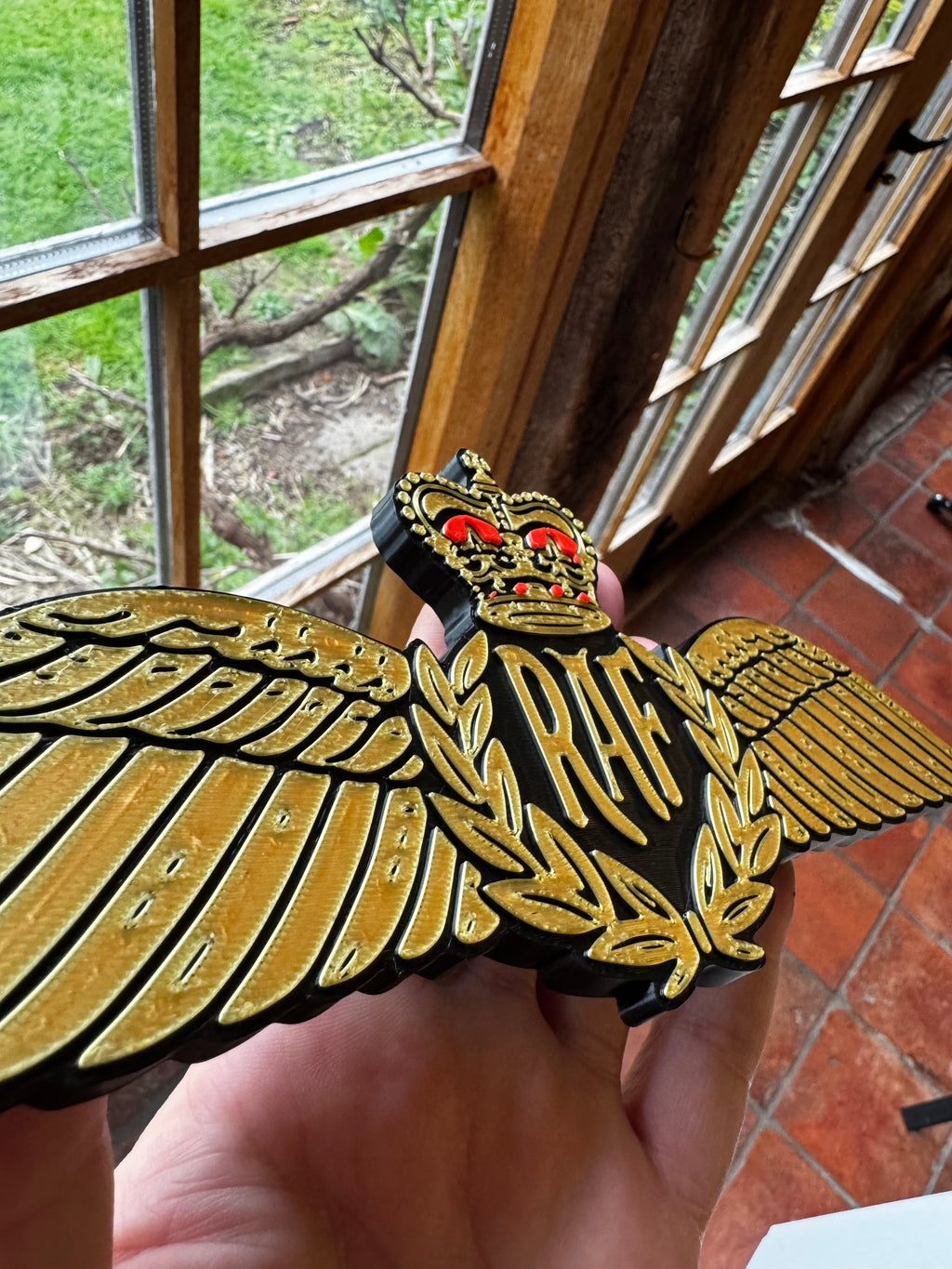 RAF Pilot Wings 3D Printed Wall Plaque – Royal Air Force Inspired Military Aviation Badge