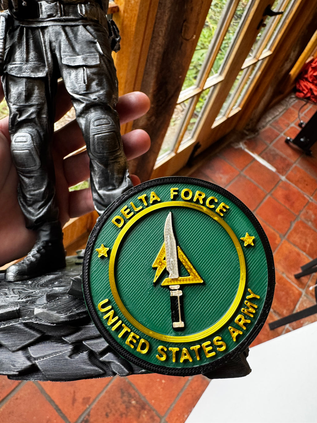 Delta Force Soldier 3D Printed Display Statue – Special Forces Military Figure – Large Collectors Model