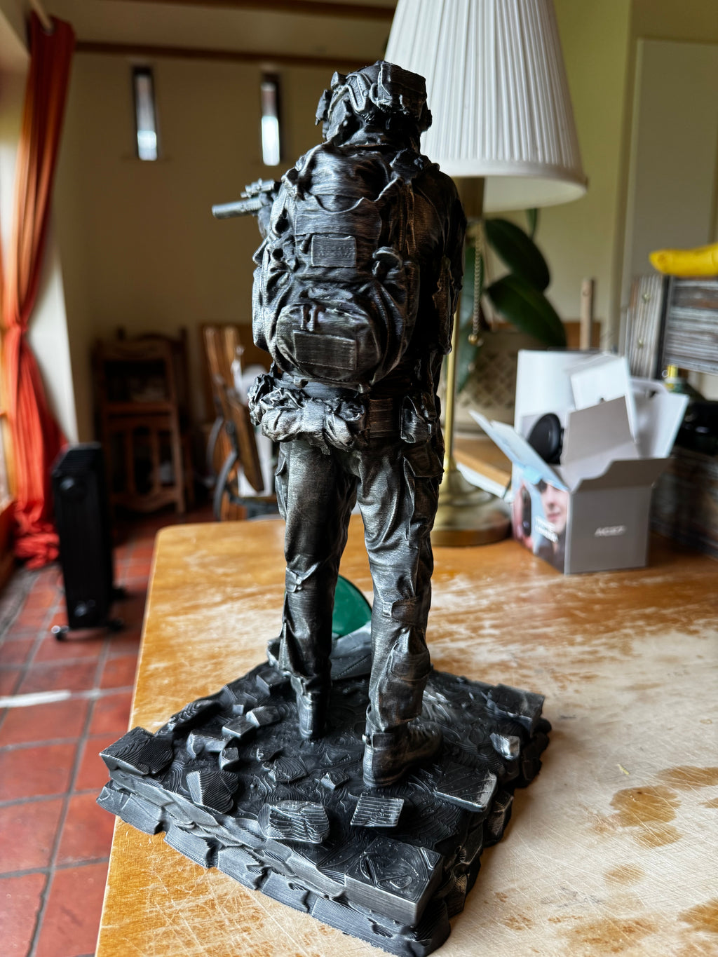 Delta Force Soldier 3D Printed Display Statue – Special Forces Military Figure – Large Collectors Model