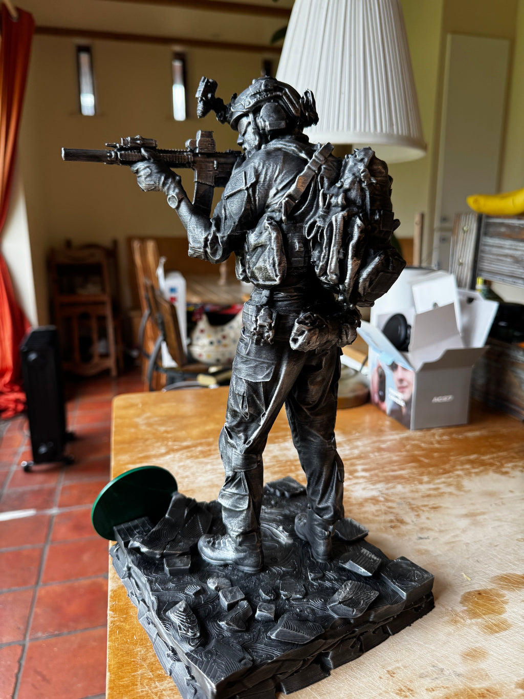 Delta Force Soldier 3D Printed Display Statue – Special Forces Military Figure – Large Collectors Model
