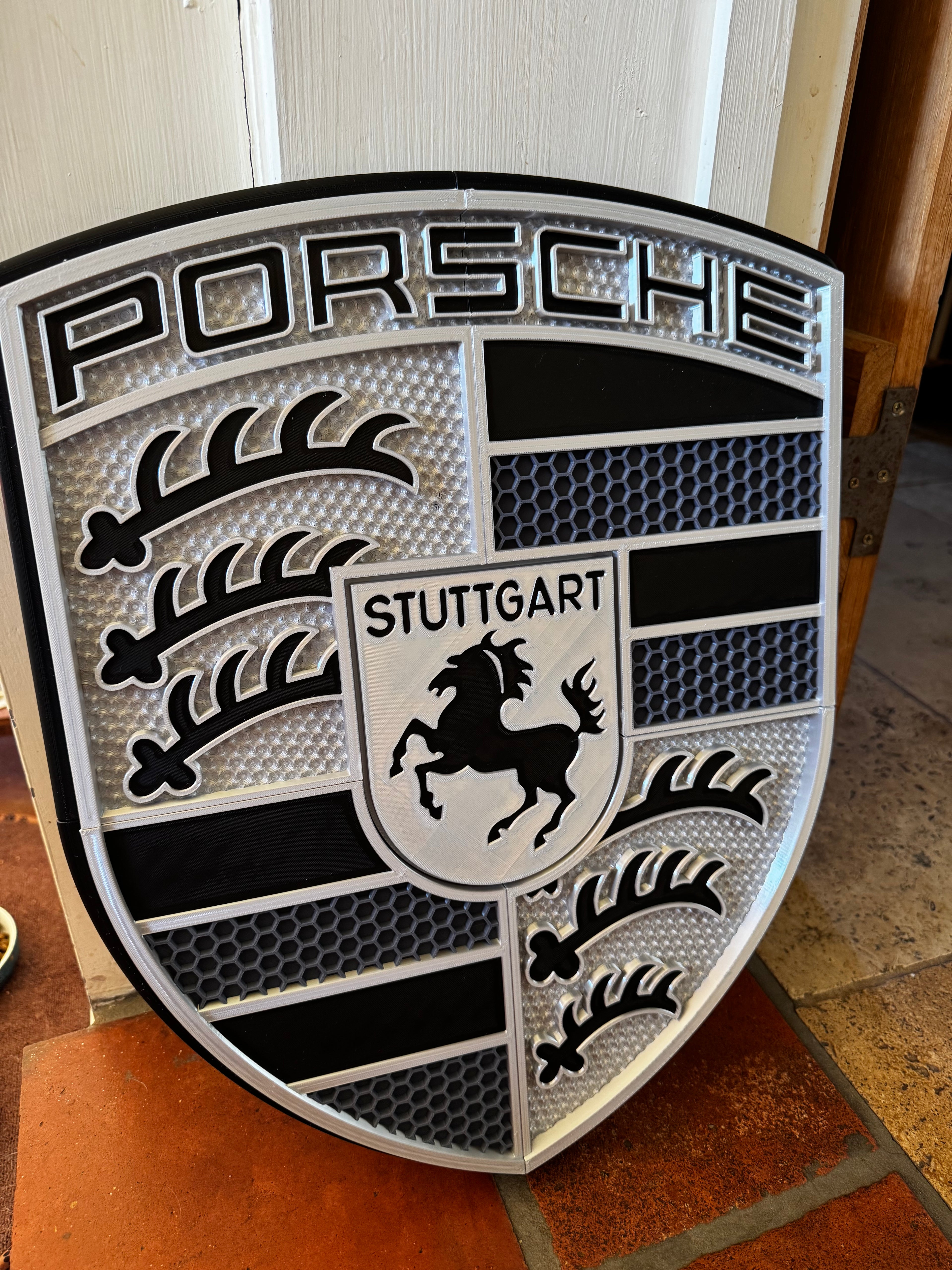 Porsche Crest XXL 3D Wall Plaque 50cm