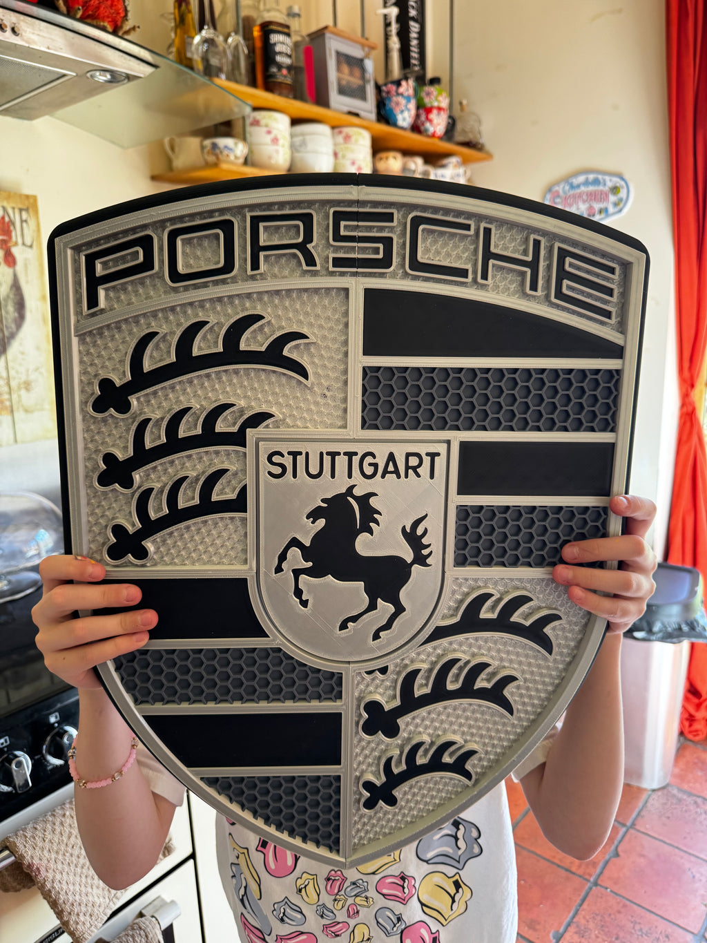 Porsche Crest XXL 3D Wall Plaque 50cm