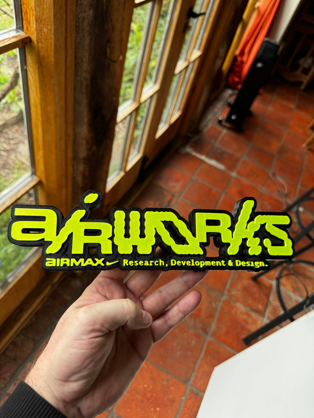 Nike Air Max Airworks 3D Printed Display Sign – R&D Sneaker Trainer Collector Plaque