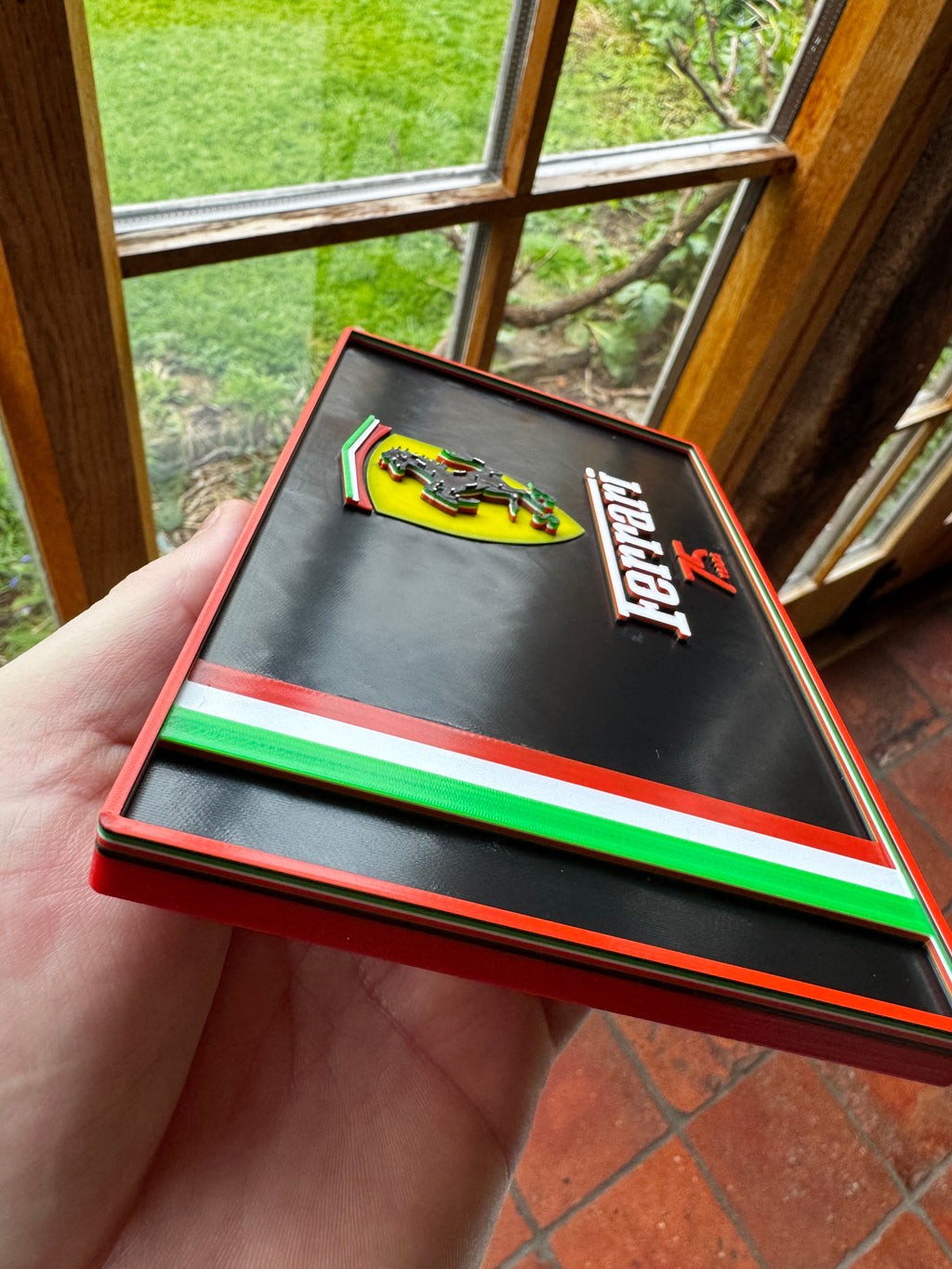 Ferrari 75 Years 3D Printed Plaque – Italian Supercar Motorsport Garage Wall Sign