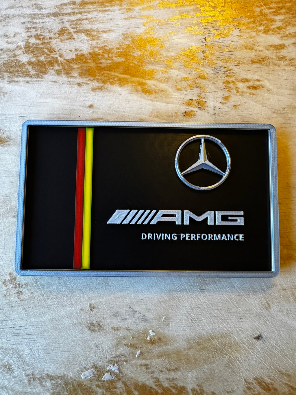 Mercedes AMG Driving Performance 3D Printed Plaque – German Motorsport Garage Wall Sign