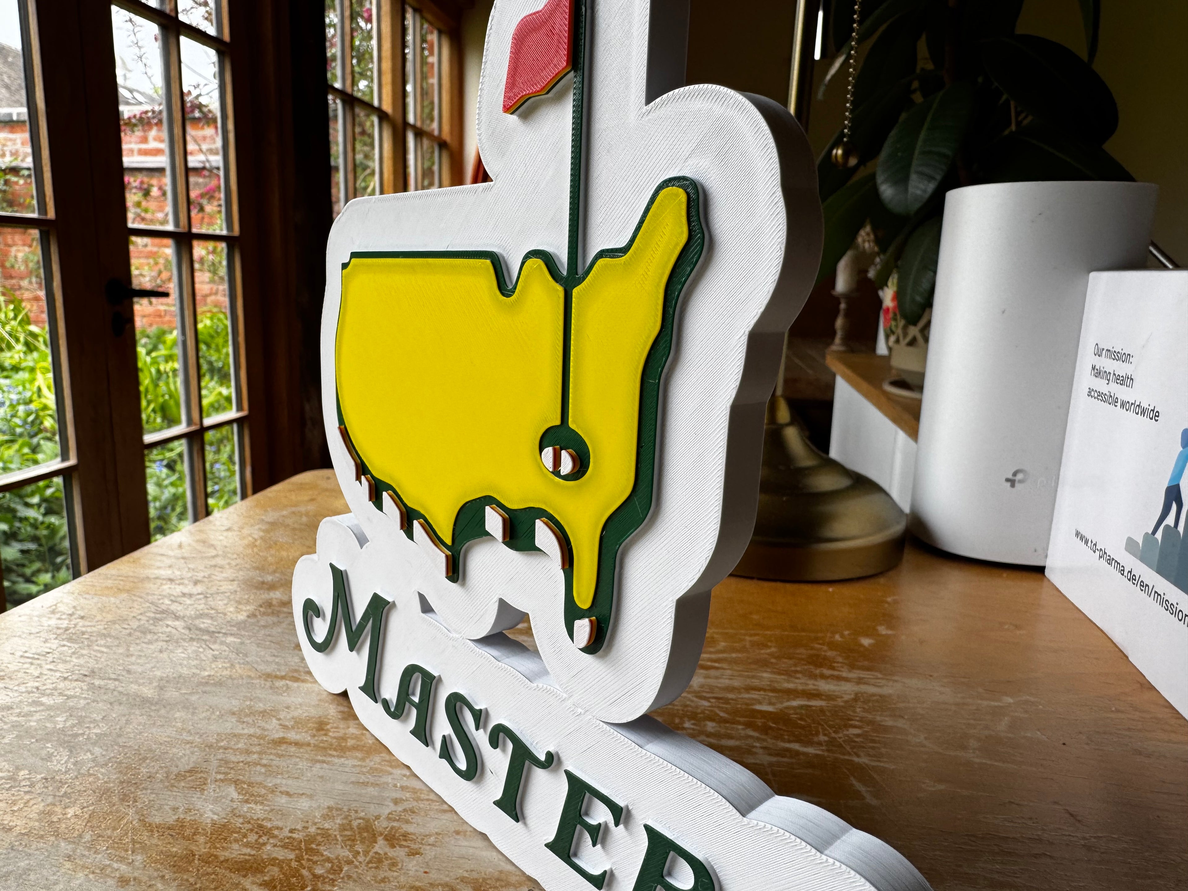 Masters Golf Inspired 3D Wall Plaque – Augusta Style USA Map & Flag Golf Sign – Golf Gift