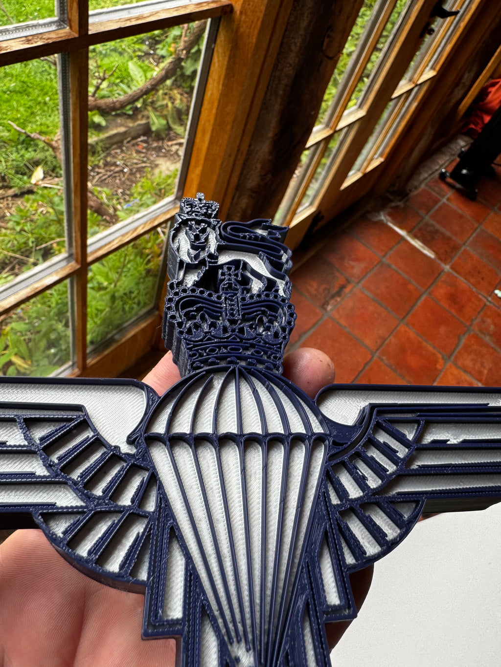 British Parachute Regiment Inspired 3D Wall Plaque – Airborne Wings & Crown Military Display – Para Gift