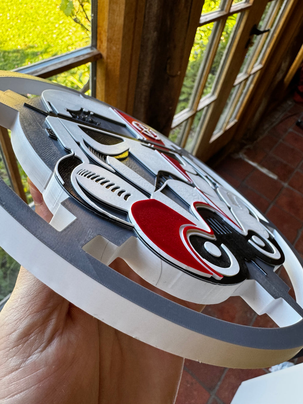 Star Wars Stormtrooper Helmet 3D Wall Plaque – Imperial Style Red, White & Black Sci-Fi Display Sign