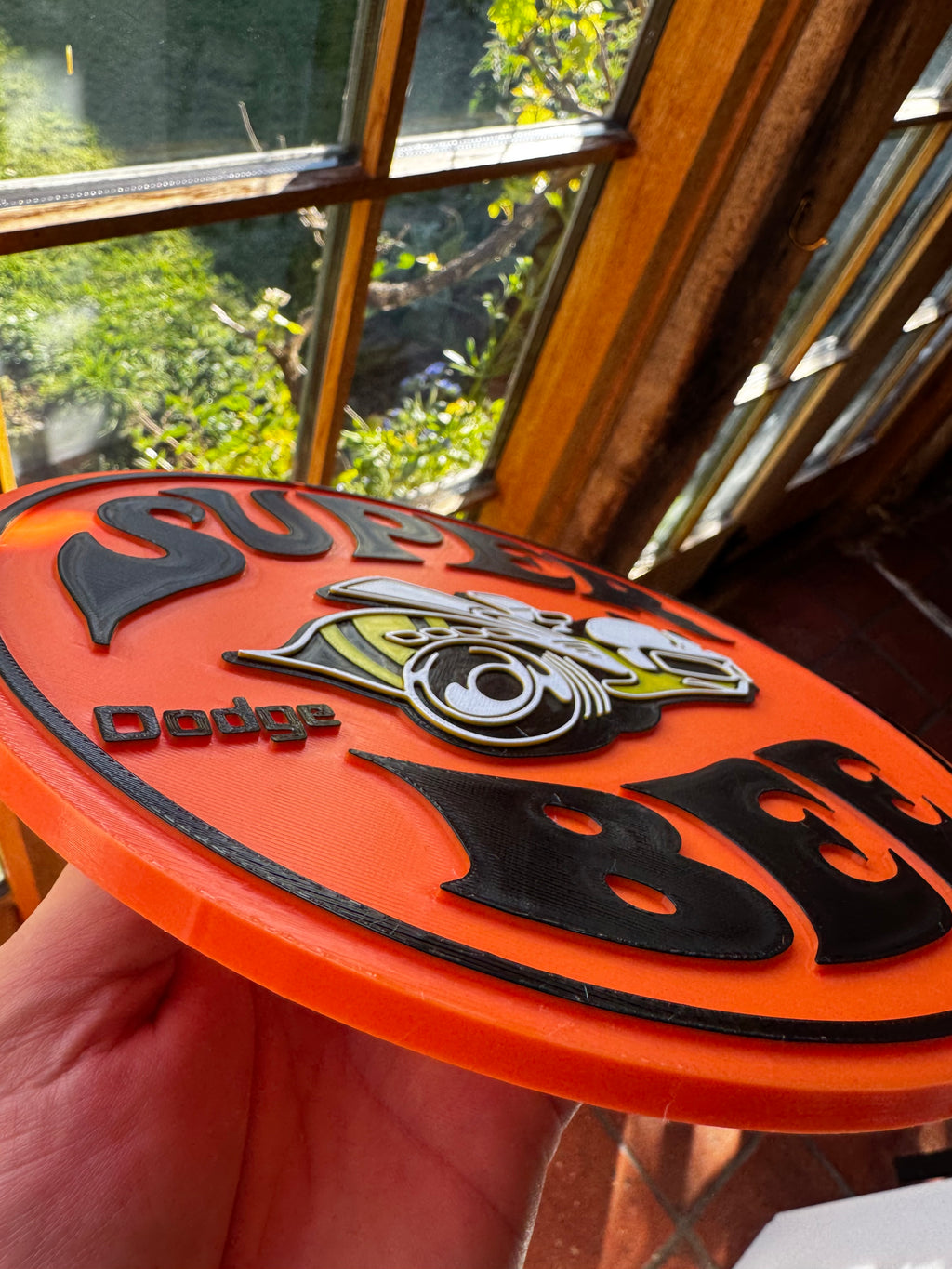 Dodge Super Bee 3D Wall Plaque – Classic American Muscle Car Garage Sign – Retro Mopar Style Display