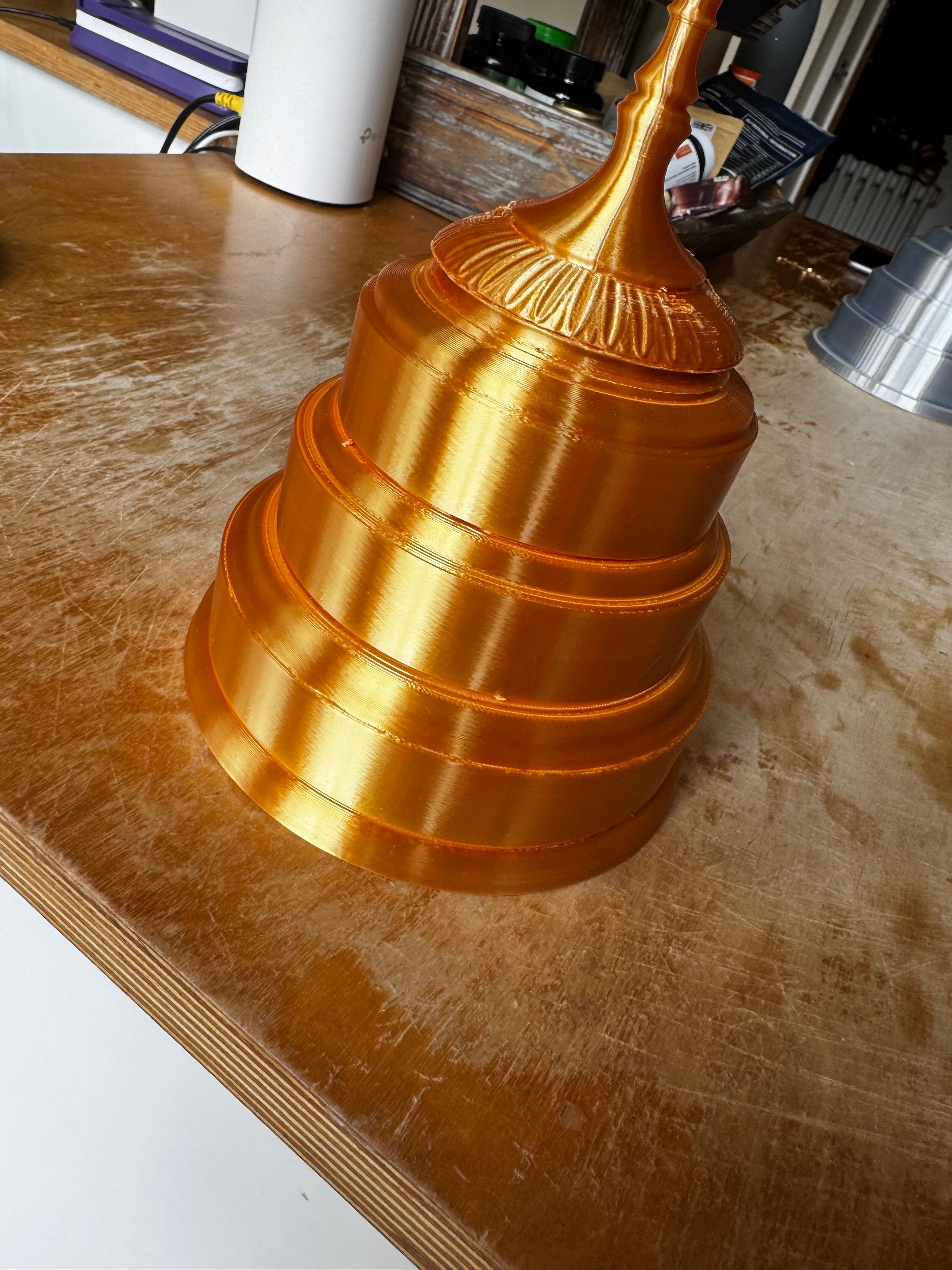 Ryder Cup Inspired Golf Trophy Replica – Gold 3D Printed Golf Trophy – Premium Golf Display & Gift