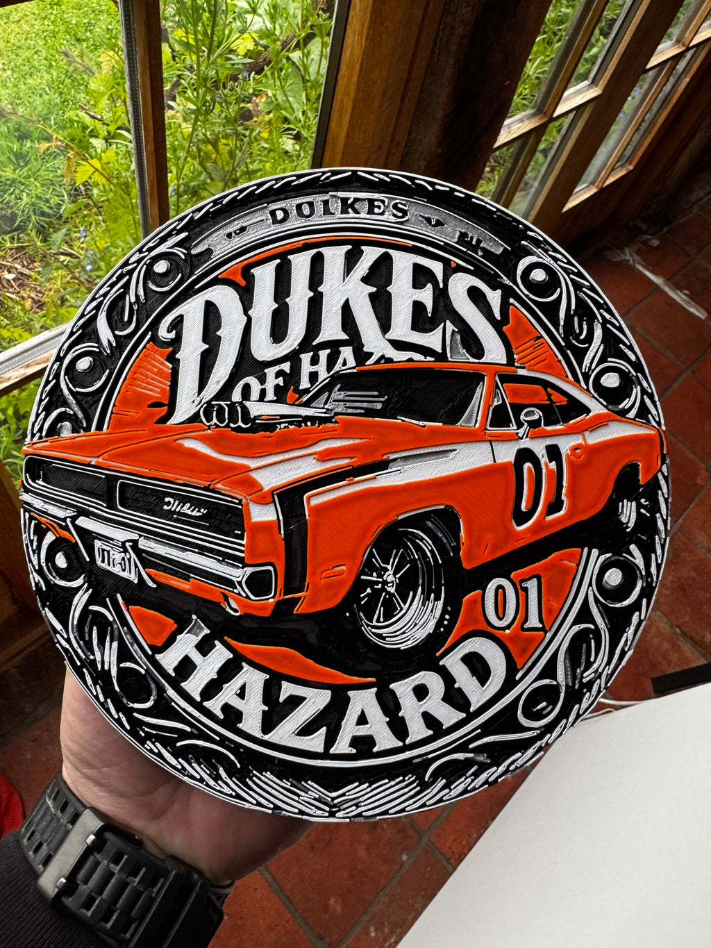 Dukes of Hazzard General Lee 01 3D Printed Wall Plaque – Classic TV Muscle Car Display Sign – Brettin3D