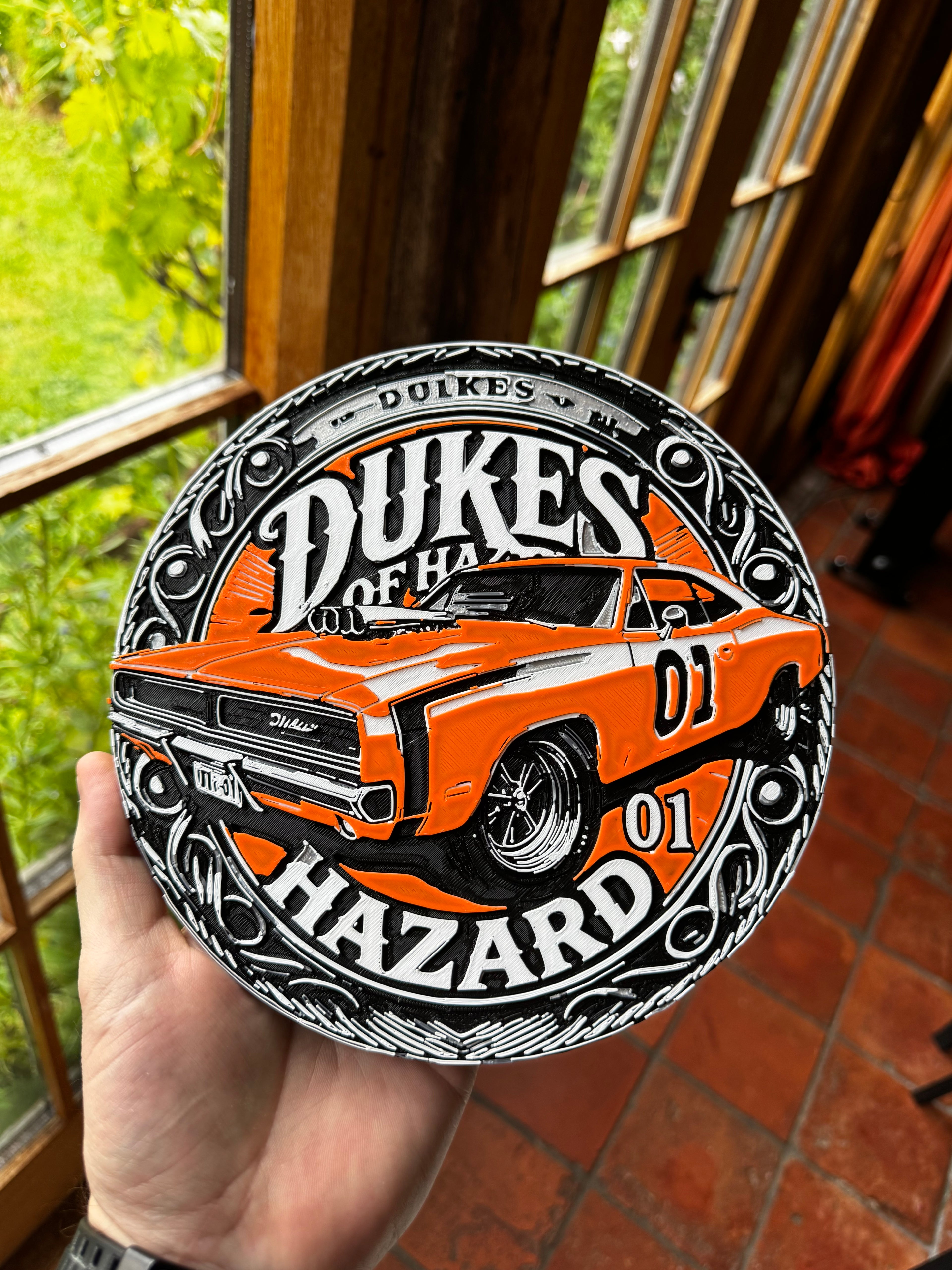 Dukes of Hazzard General Lee 01 3D Printed Wall Plaque – Classic TV Muscle Car Display Sign – Brettin3D