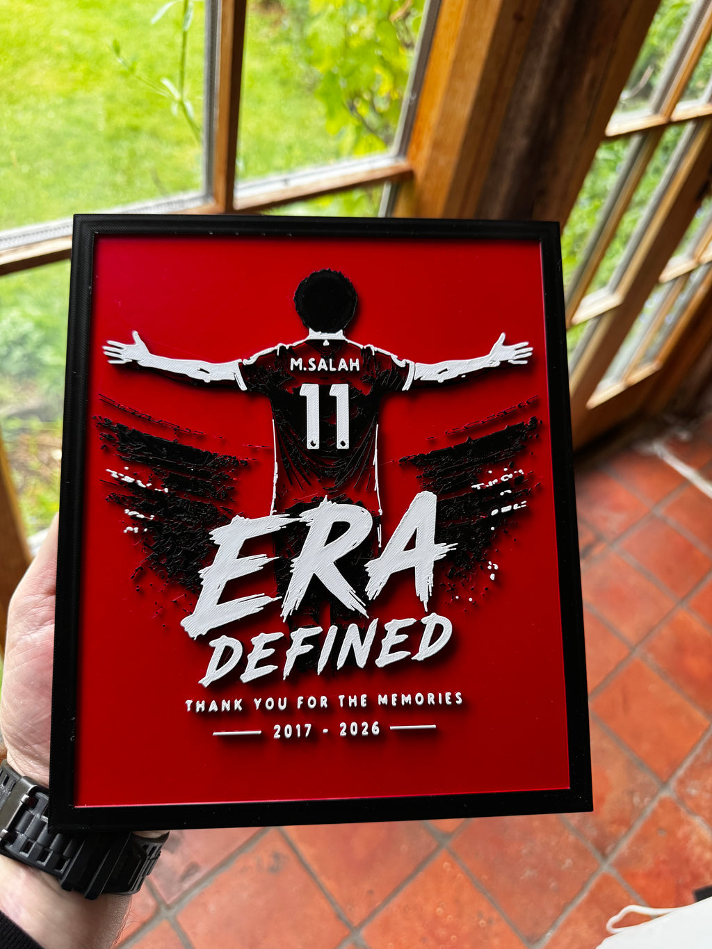Mohamed Salah Era Defined 2017–2026 3D Printed Liverpool Tribute Plaque – Thank You For The Memories – Football Display – Brettin3D