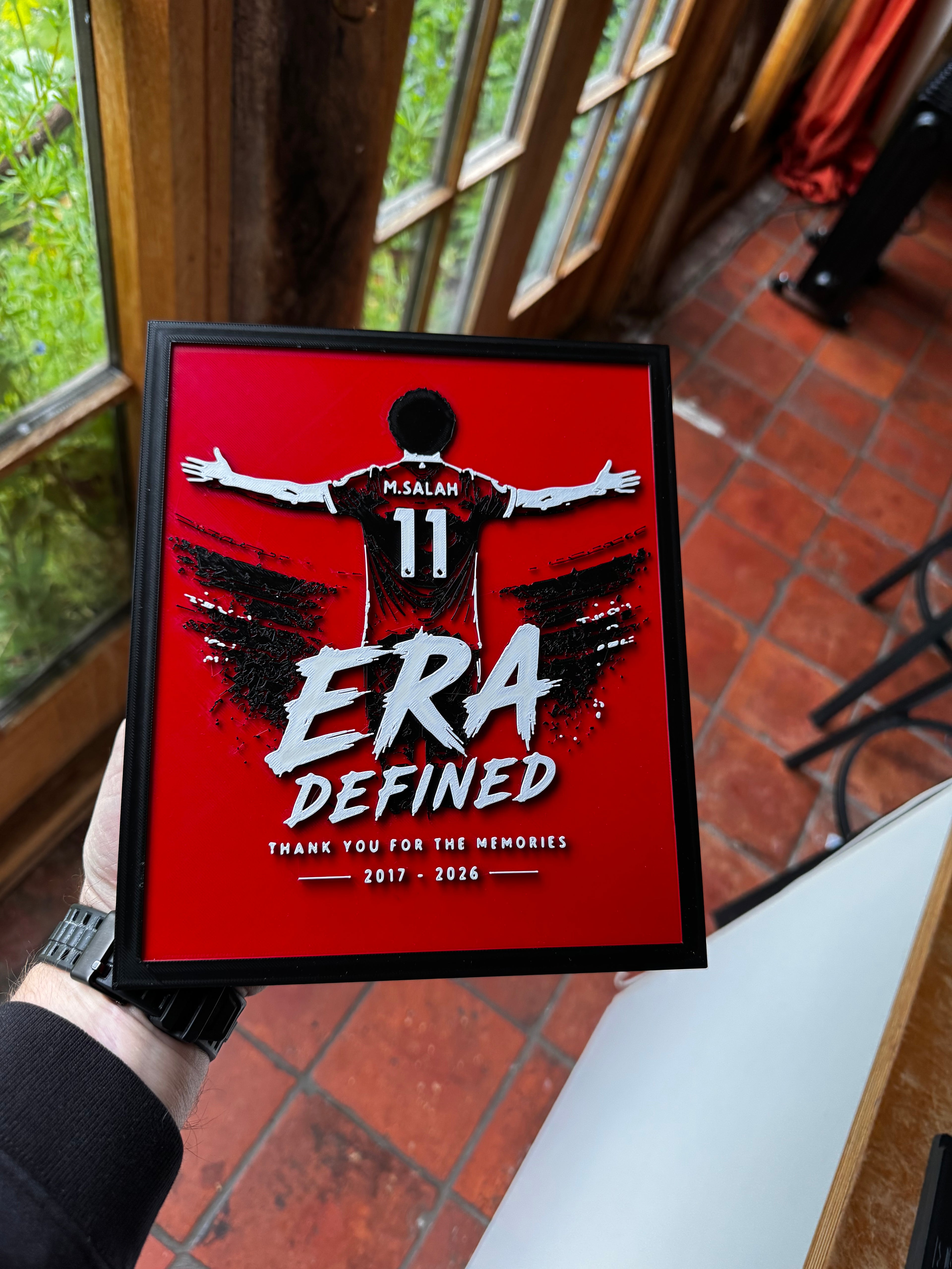 Mohamed Salah Era Defined 2017–2026 3D Printed Liverpool Tribute Plaque – Thank You For The Memories – Football Display – Brettin3D