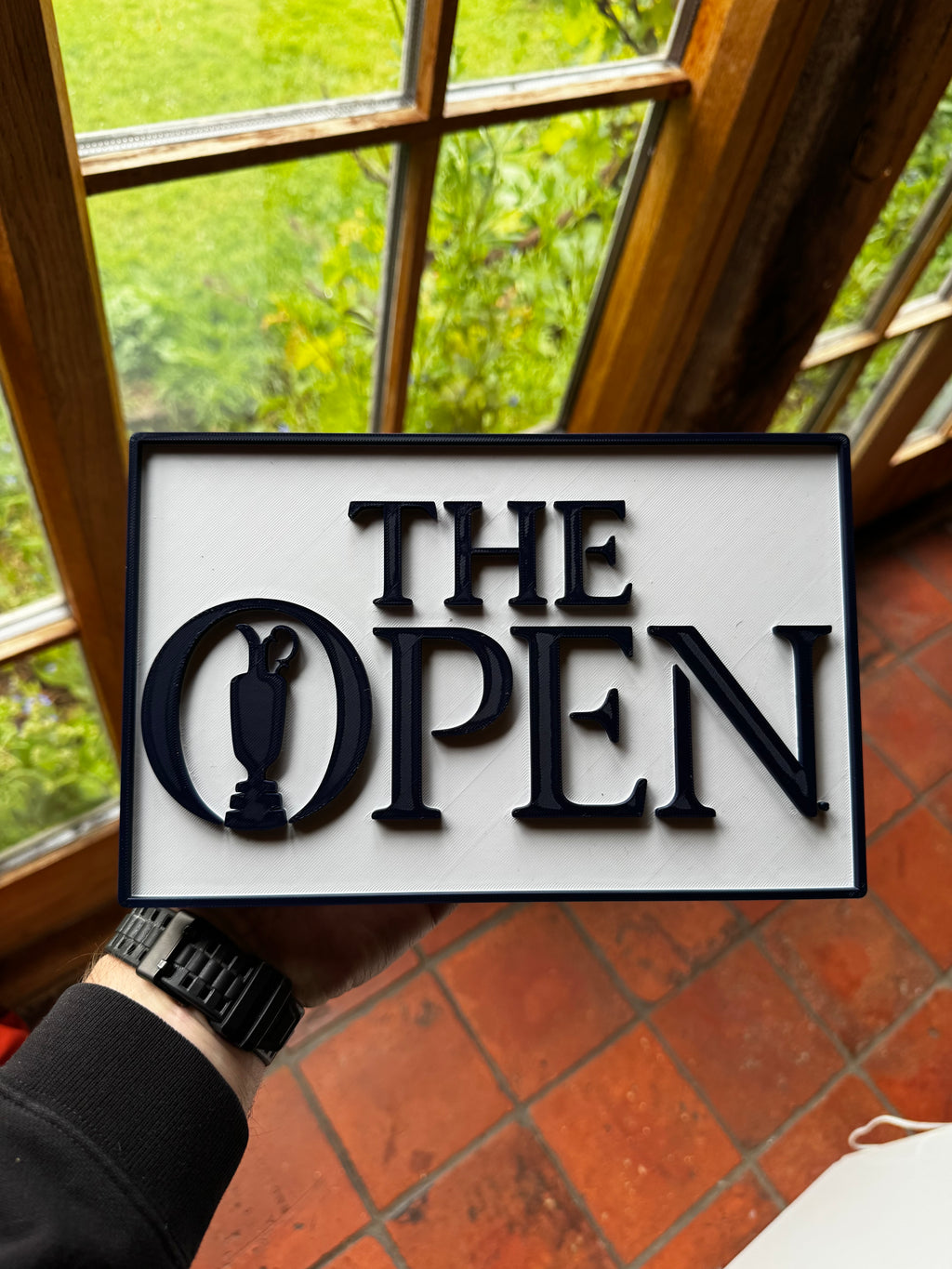 The Open Championship 3D Printed Golf Sign – Claret Jug Logo Plaque – Golf Wall & Display Décor – Brettin3D