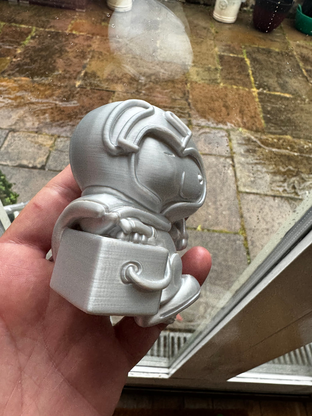 Snoopy OMEGA Astronaut 3D Printed Figure – Silver Moonwatch Inspired Snoopy Ornament – Space Collectible – Brettin3D