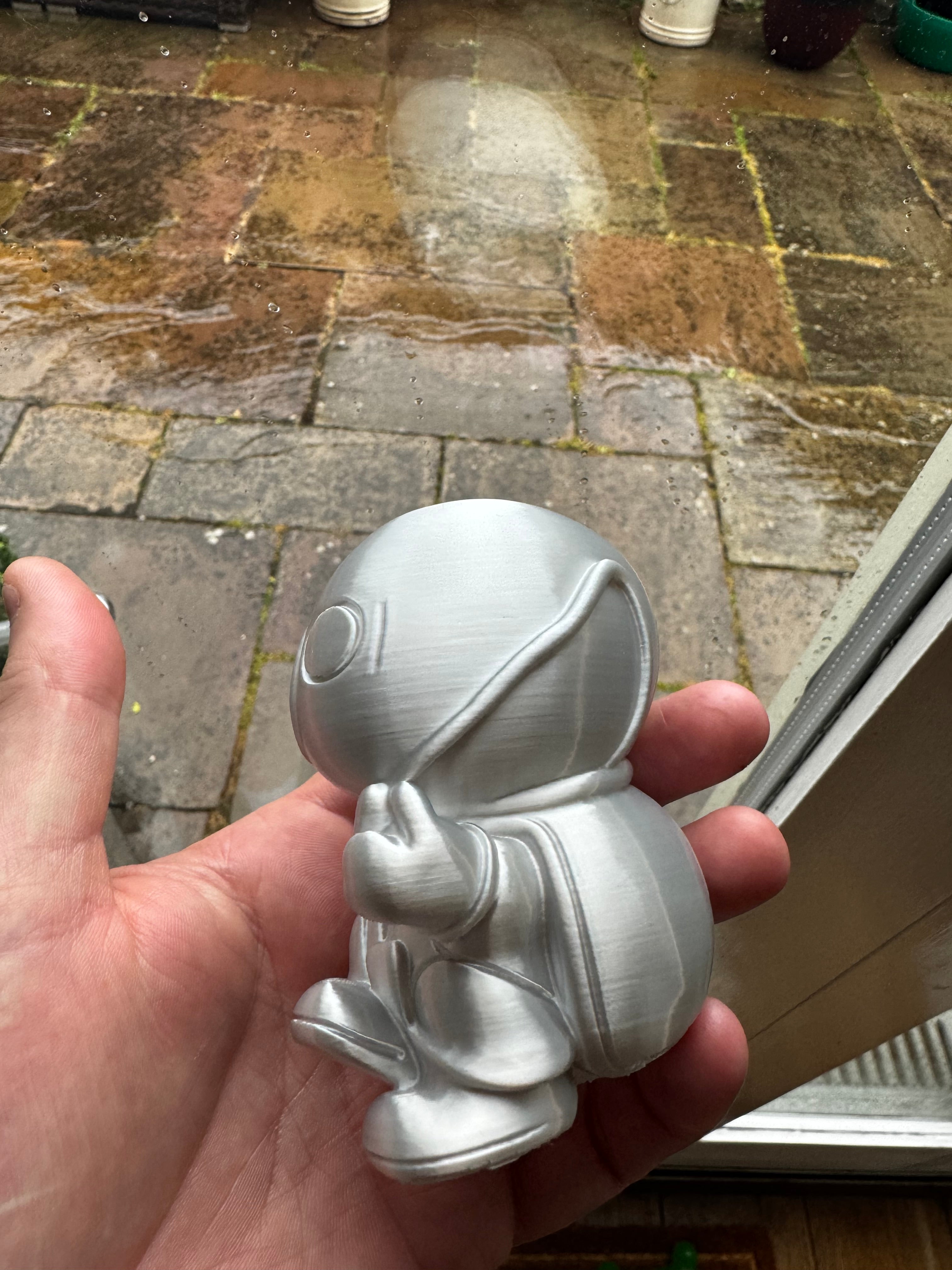 Snoopy OMEGA Astronaut 3D Printed Figure – Silver Moonwatch Inspired Snoopy Ornament – Space Collectible – Brettin3D
