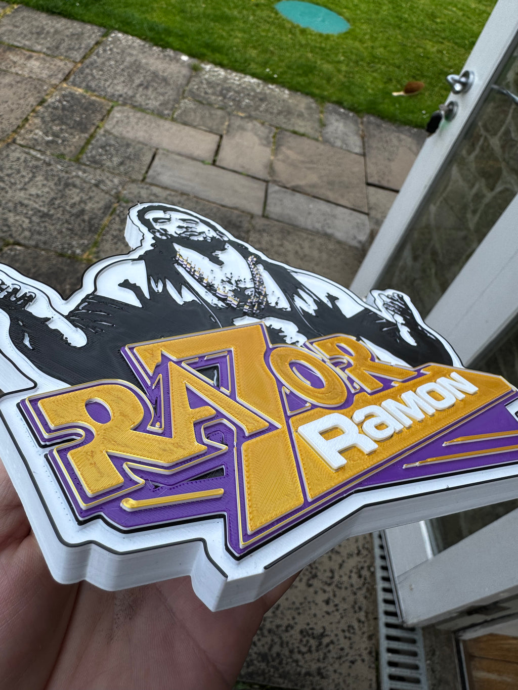 Razor Ramon 3D Printed Wrestling Wall Plaque – The Bad Guy Wrestling Display – Retro Wrestling Décor – Brettin3D