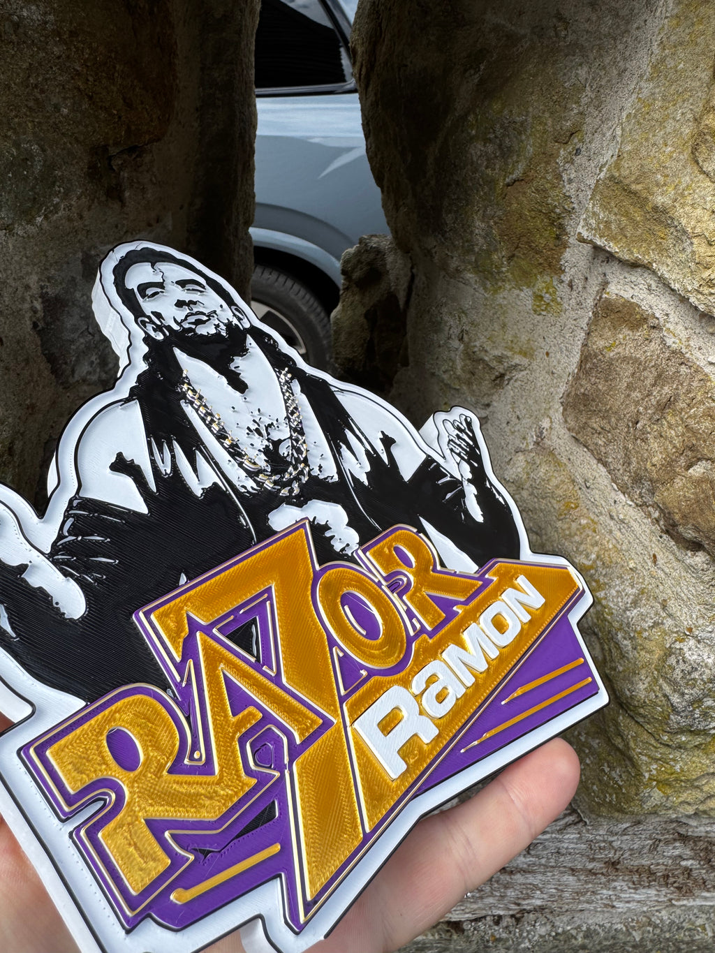Razor Ramon 3D Printed Wrestling Wall Plaque – The Bad Guy Wrestling Display – Retro Wrestling Décor – Brettin3D