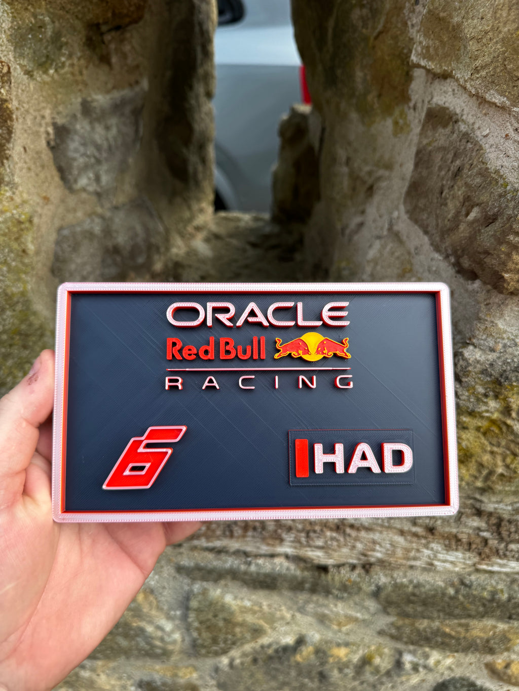 Isack Hadjar #6 Oracle Red Bull Racing F1 3D Printed Driver Plaque – Formula 1 Motorsport Display – Brettin3D