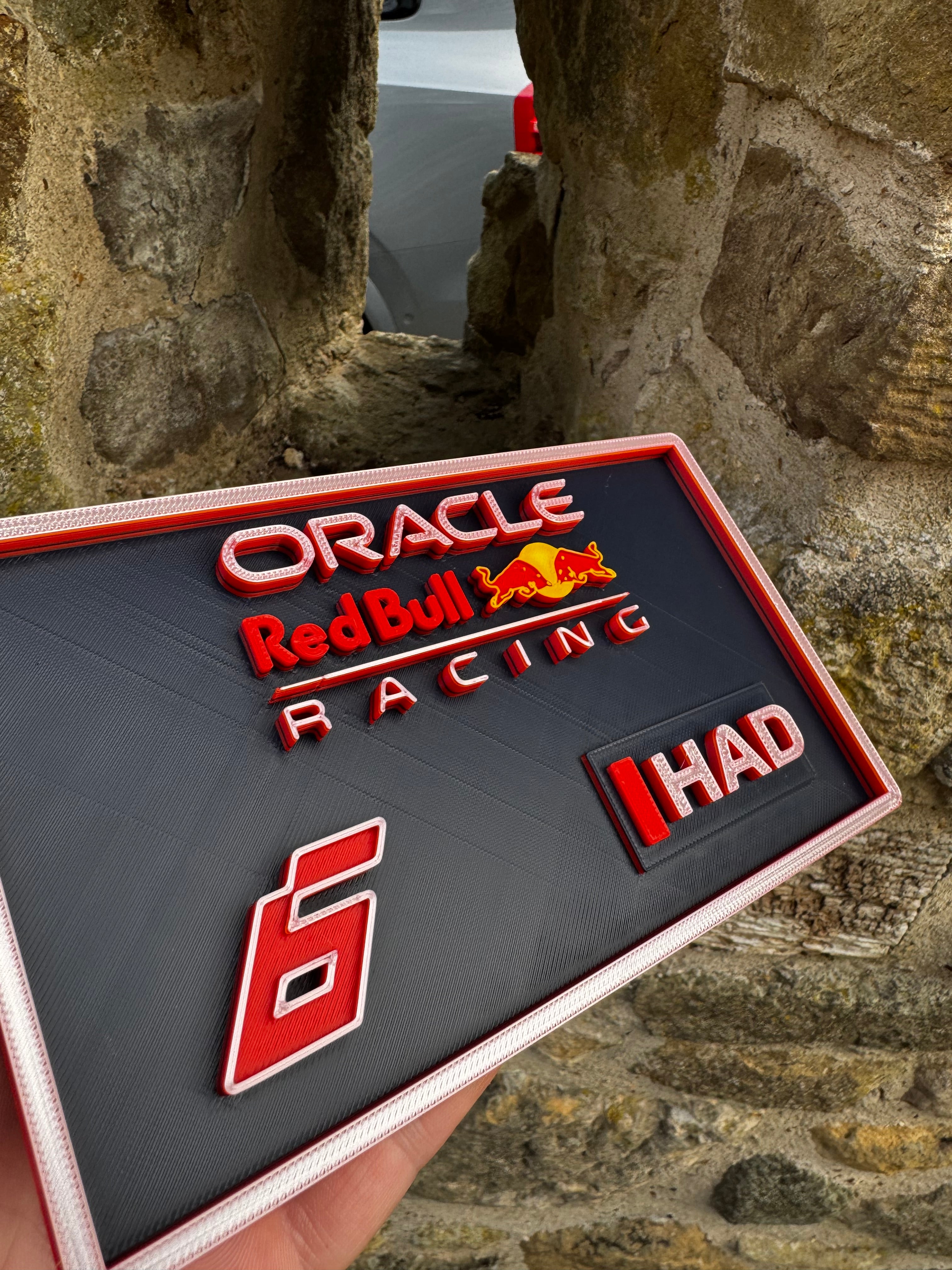 Isack Hadjar #6 Oracle Red Bull Racing F1 3D Printed Driver Plaque – Formula 1 Motorsport Display – Brettin3D