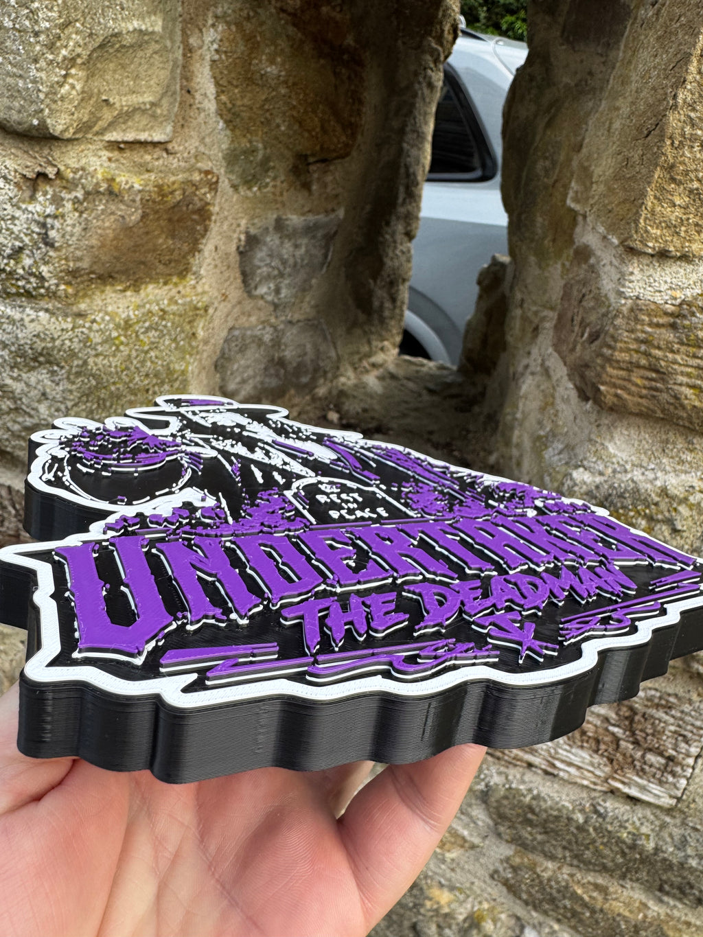 The Undertaker “The Deadman” 3D Printed Wrestling Wall Plaque – WWE Inspired Wrestling Display – Handmade by Brettin3D