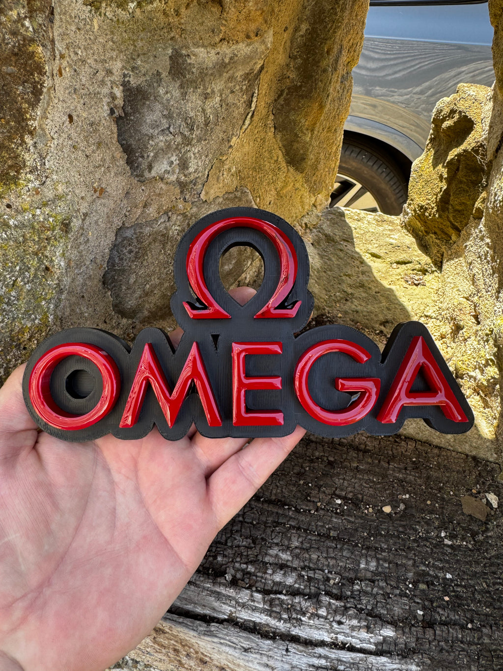 Omega 3D Logo Wall Sign – Luxury Watch Display Plaque